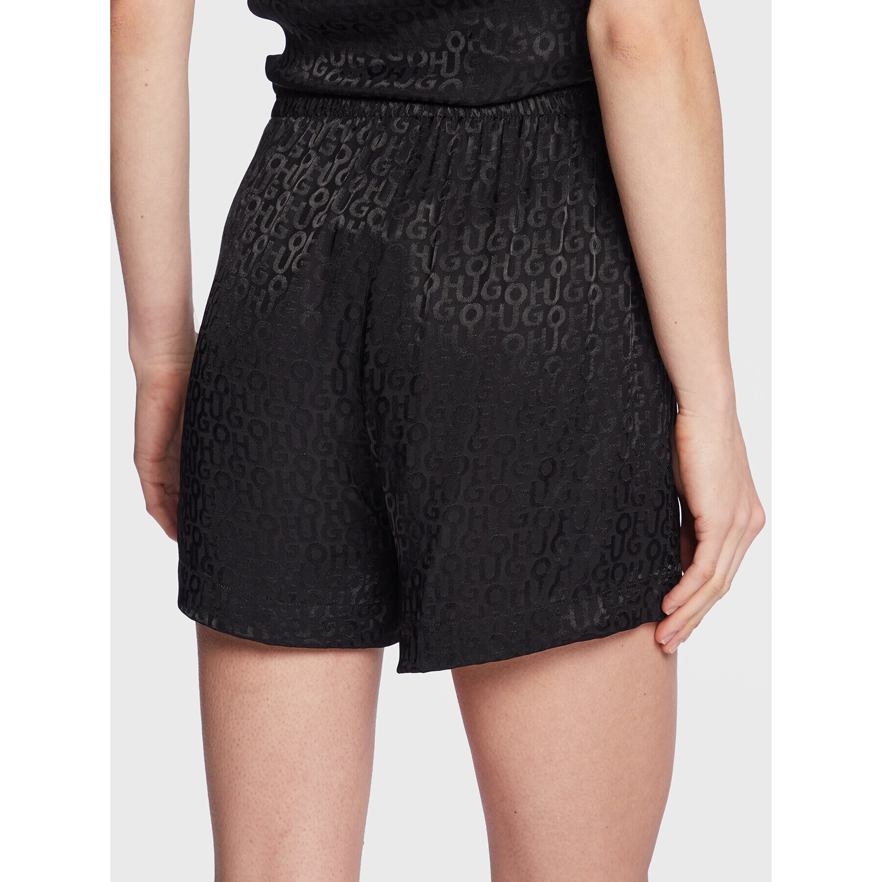 Hugo Пижамени шорти Satinoir 50484467 Черен Regular Fit - Pepit.bg