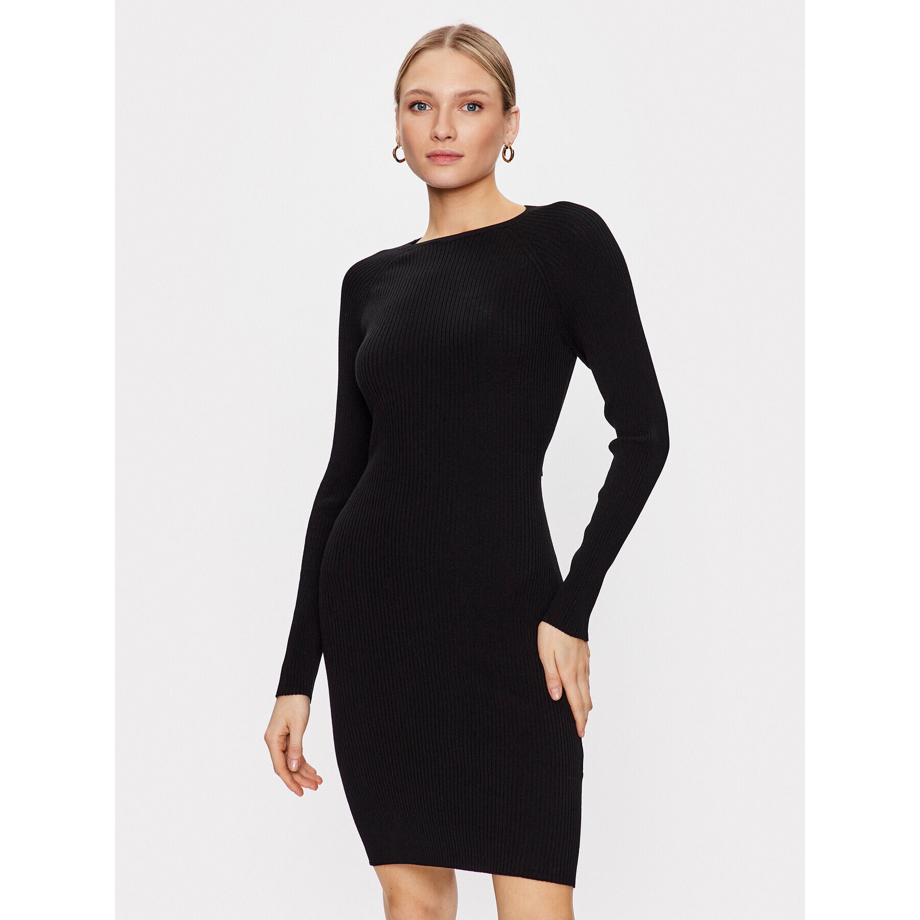 Hugo Плетена рокля 50482429 Черен Slim Fit - Pepit.bg