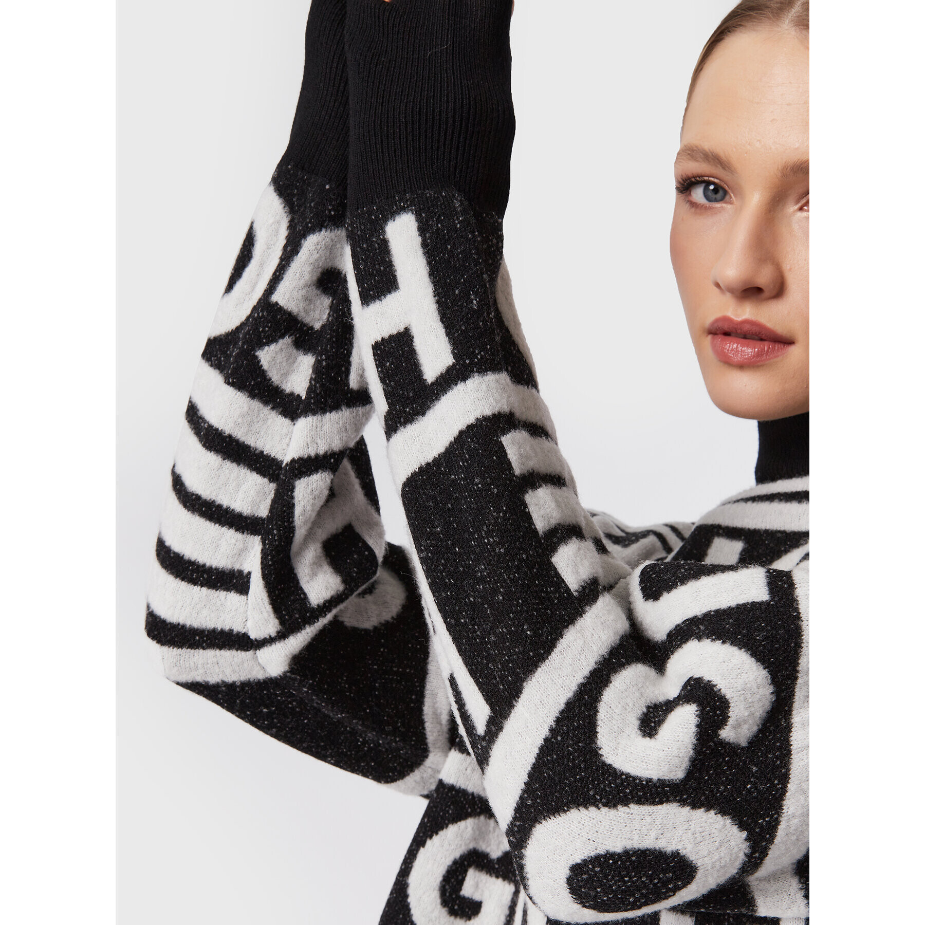 Hugo Плетена рокля Sisminy 50478976 Черен Oversize - Pepit.bg