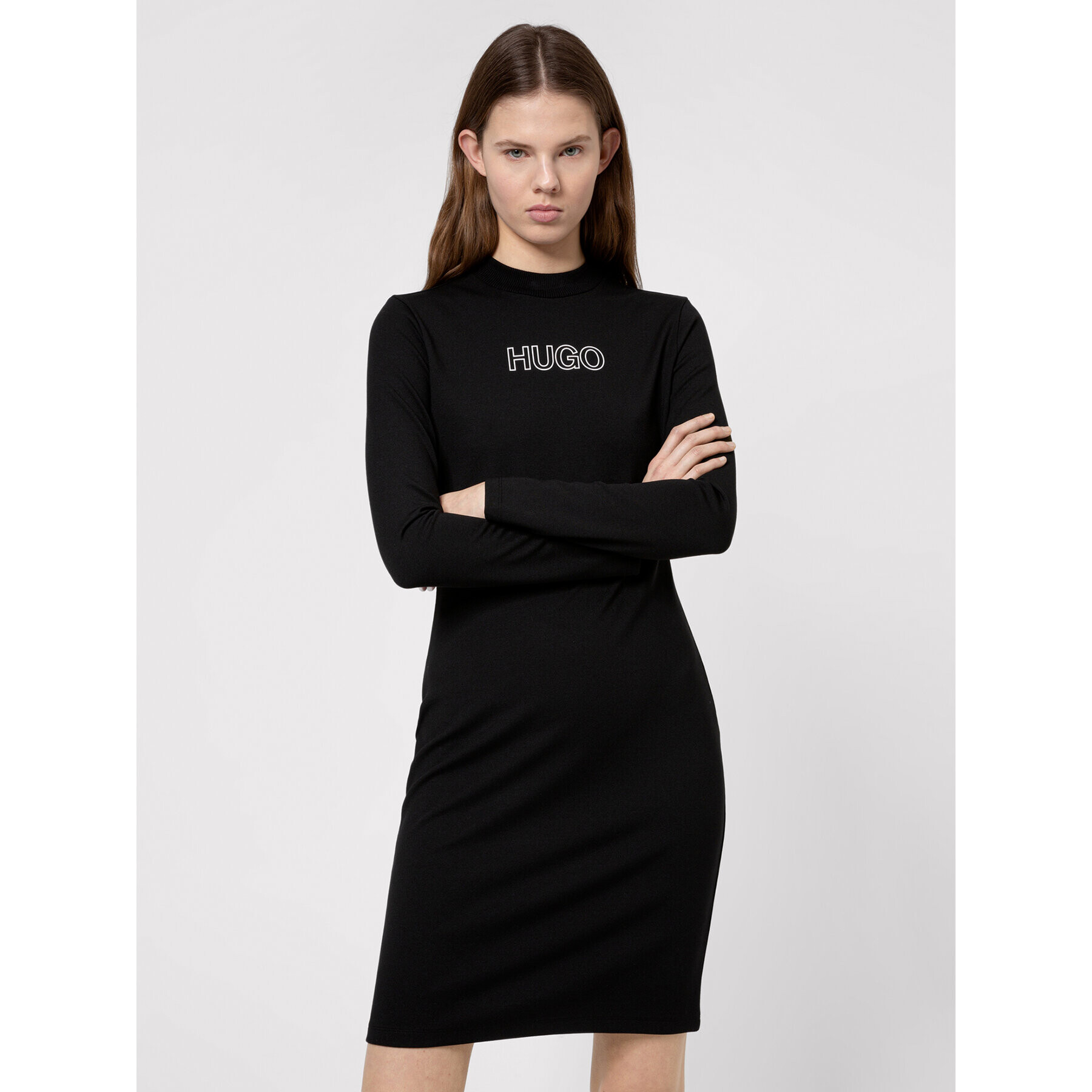 Hugo Плетена рокля Dassy 50449838 Черен Slim Fit - Pepit.bg