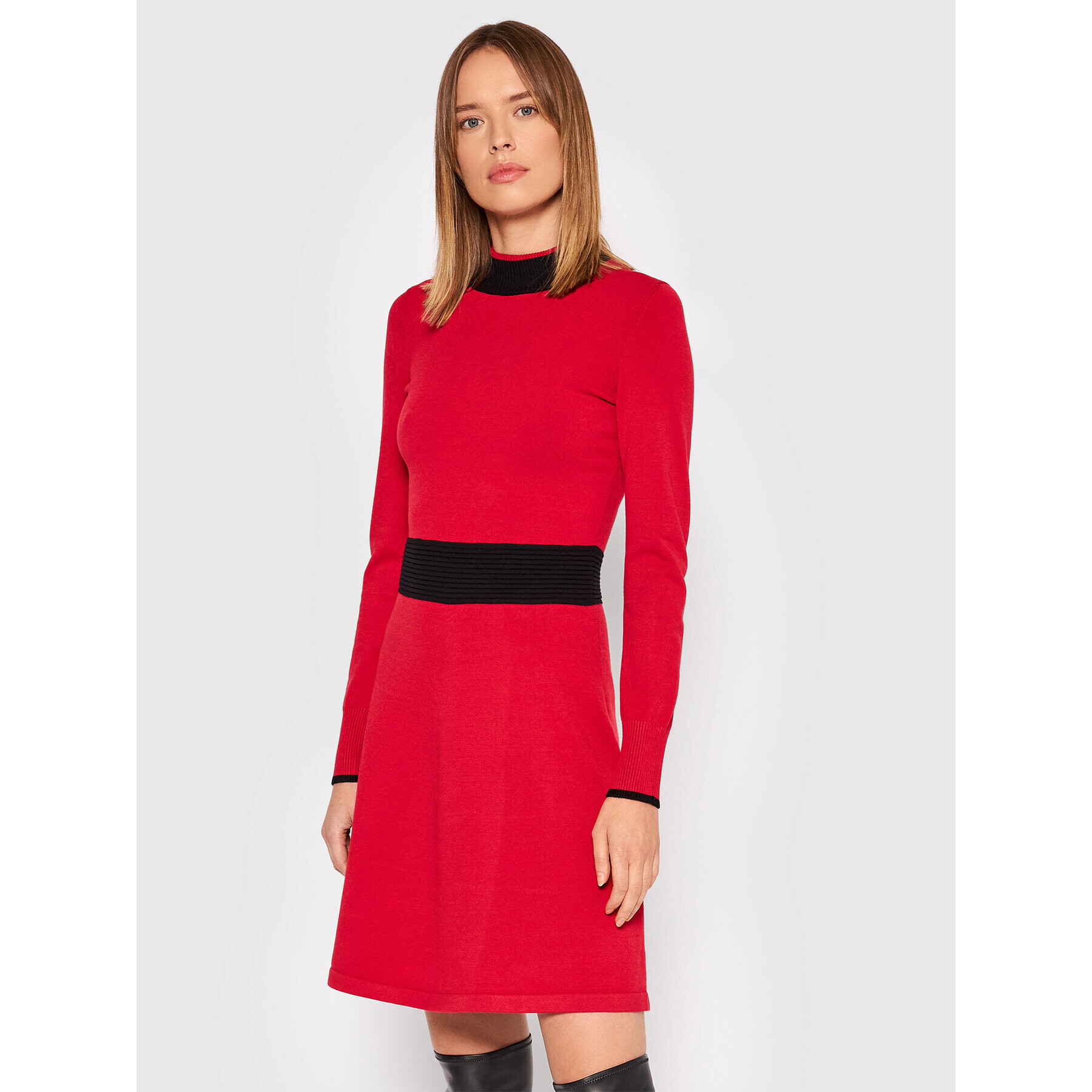 Hugo Плетена рокля Sumery 50465784 Червен Slim Fit - Pepit.bg