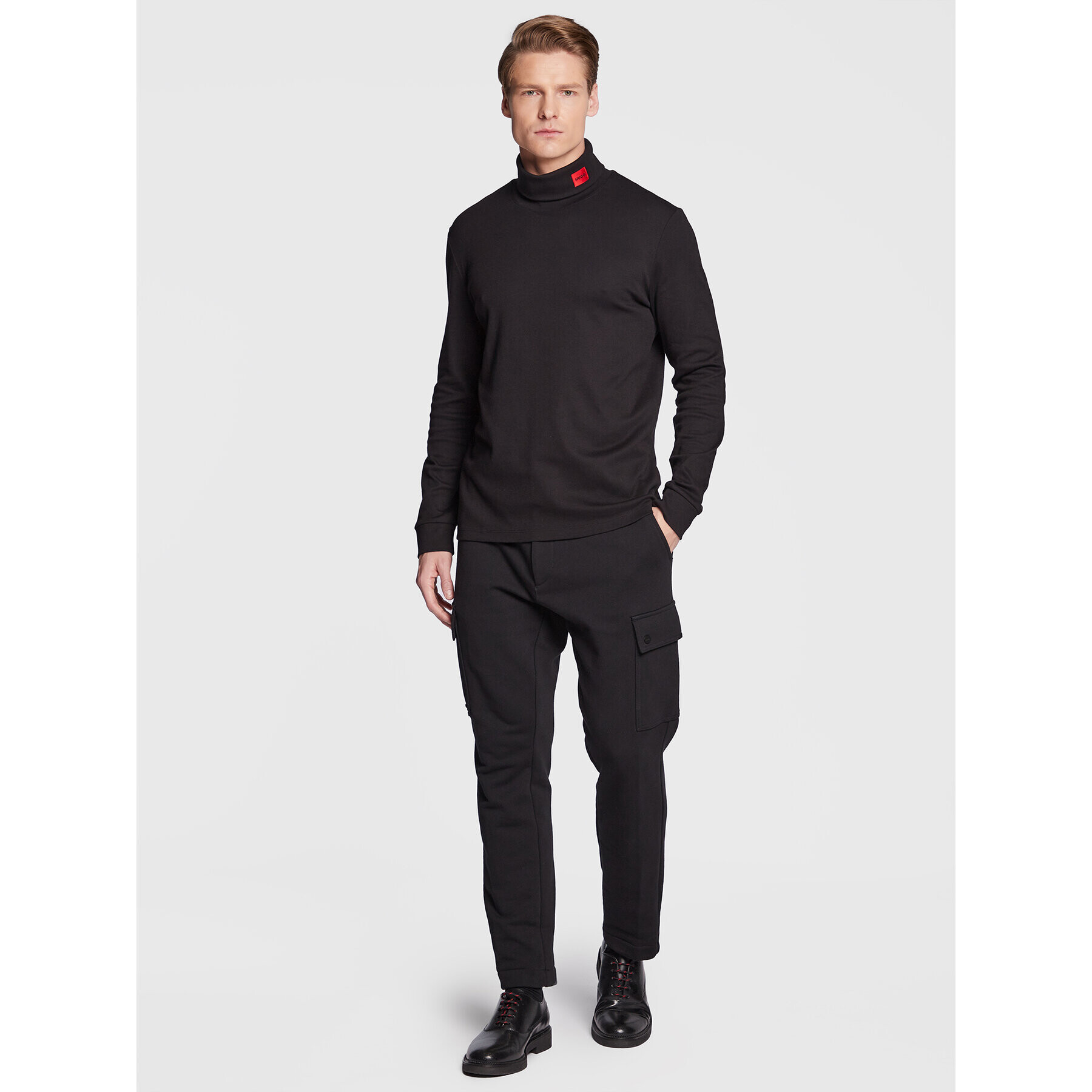 Hugo Поло Derollo224 50479373 Черен Slim Fit - Pepit.bg