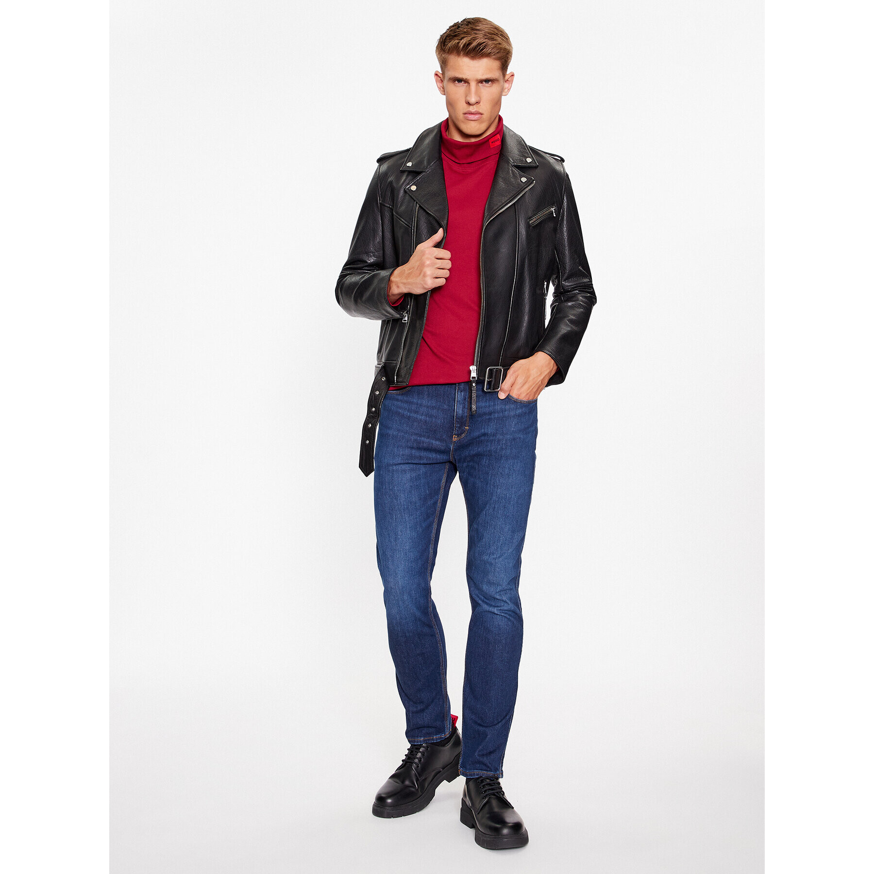 Hugo Поло Derollo224 50479373 Червен Slim Fit - Pepit.bg