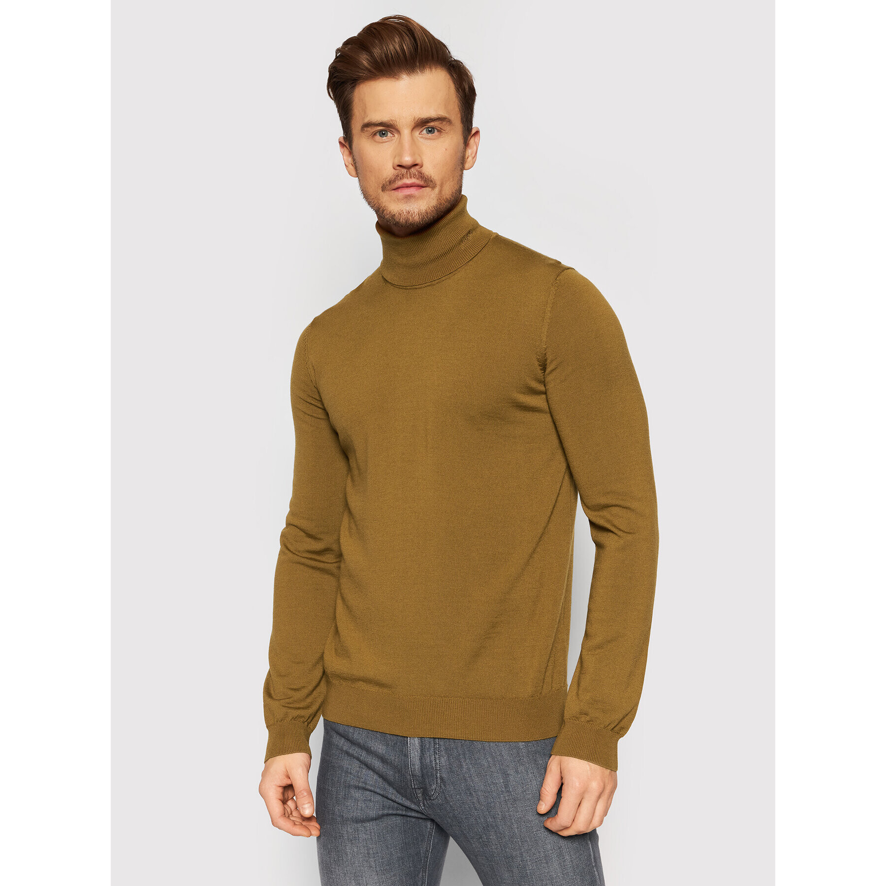 Hugo Поло San Thomas 3 50455988 Кафяв Slim Fit - Pepit.bg