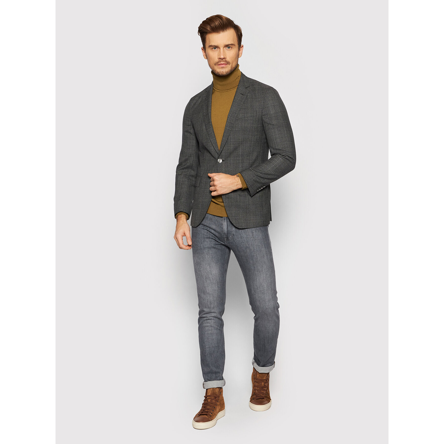 Hugo Поло San Thomas 3 50455988 Кафяв Slim Fit - Pepit.bg