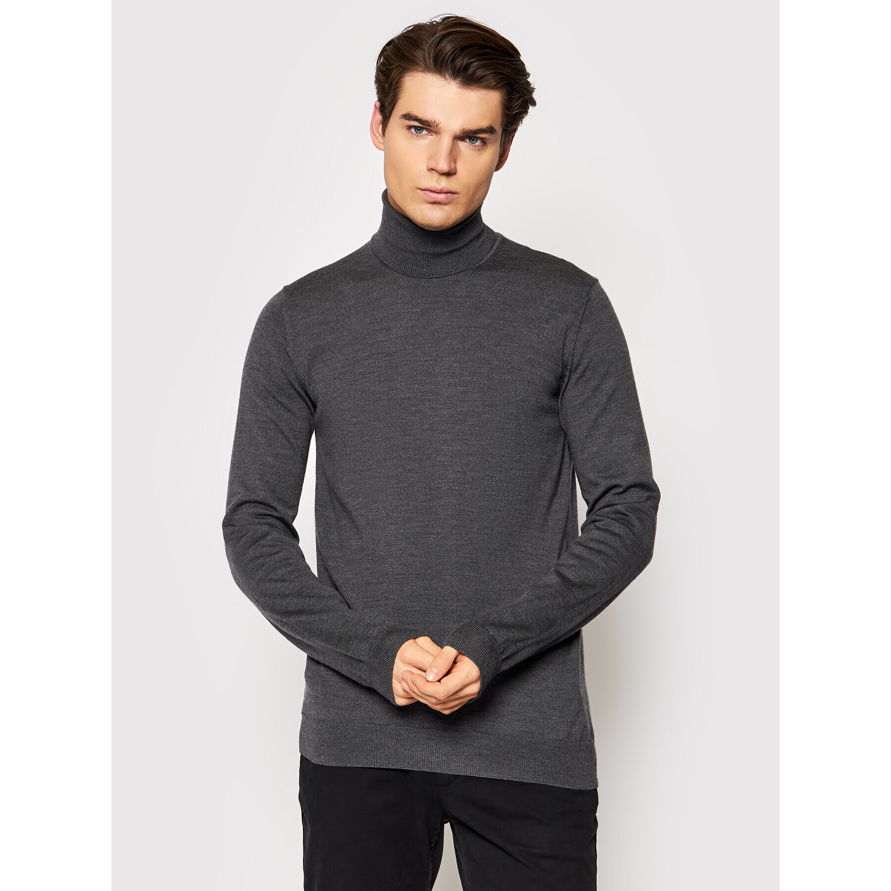 Hugo Поло San Thomas 3 50455988 Сив Slim Fit - Pepit.bg