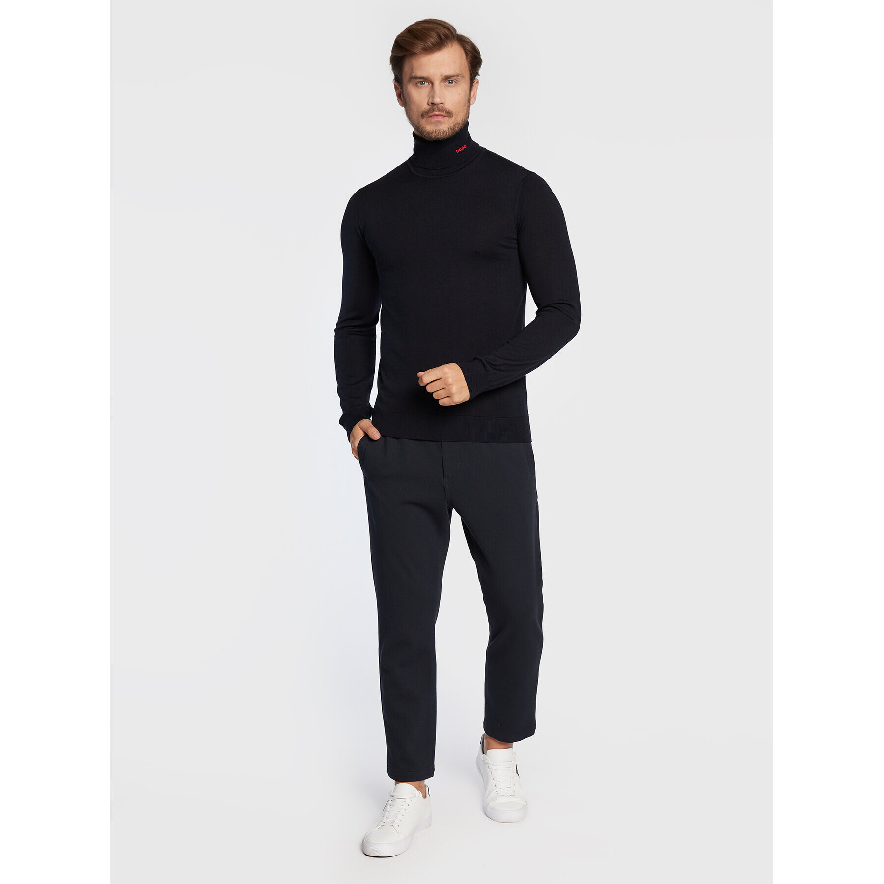 Hugo Поло San Thomas-M 50474174 Тъмносин Slim Fit - Pepit.bg