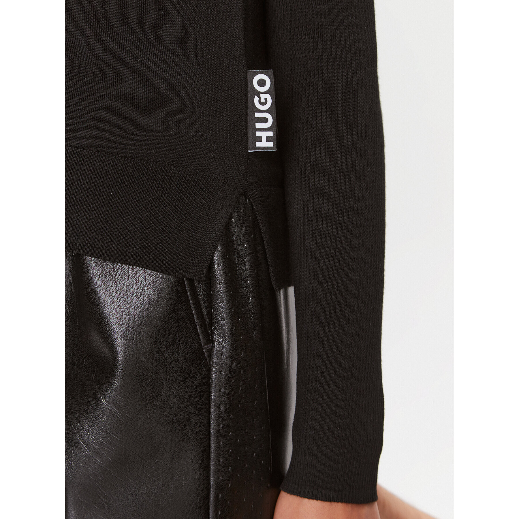 Hugo Поло Sedennian 50500811 Черен Regular Fit - Pepit.bg