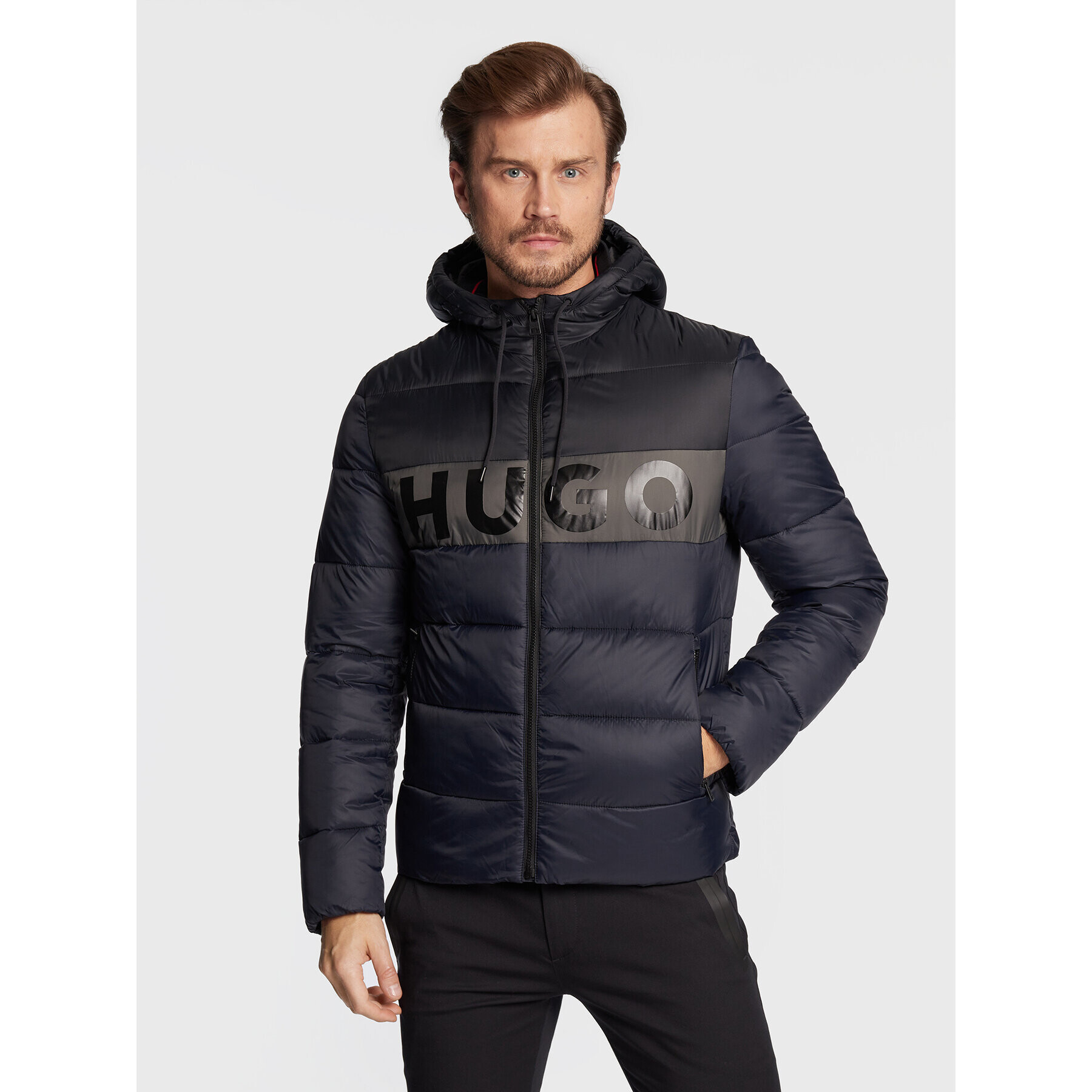 Hugo Пухено яке Balin2242 50474671 Тъмносин Regular Fit - Pepit.bg