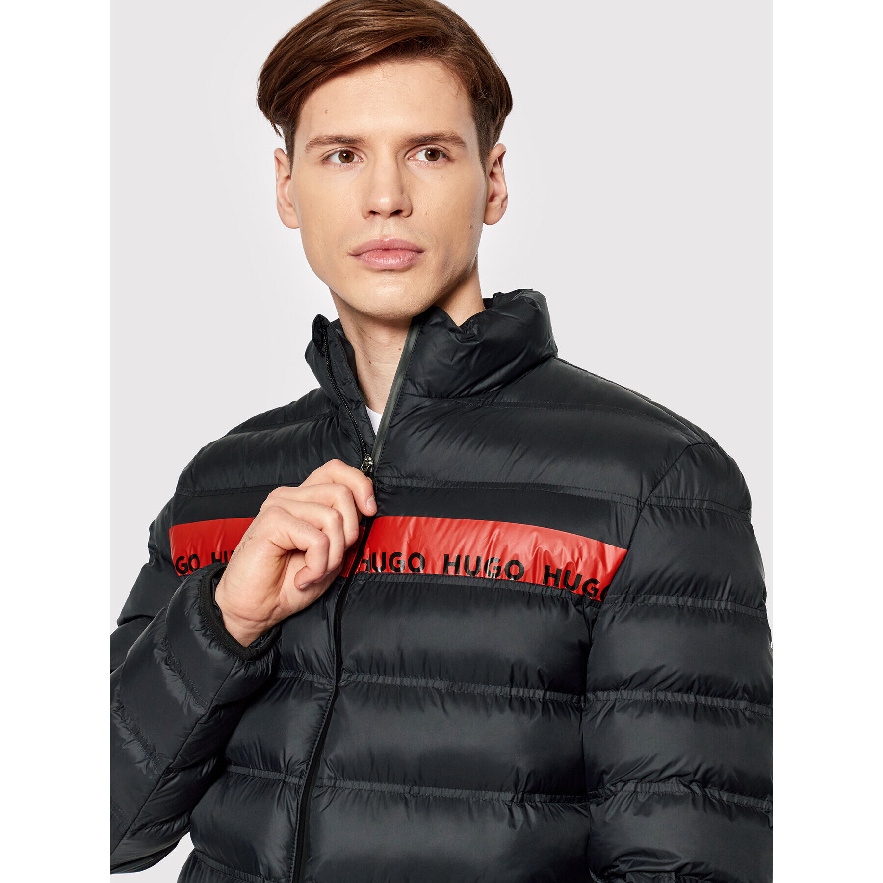 Hugo Пухено яке Balto2221 50466281 Черен Slim Fit - Pepit.bg