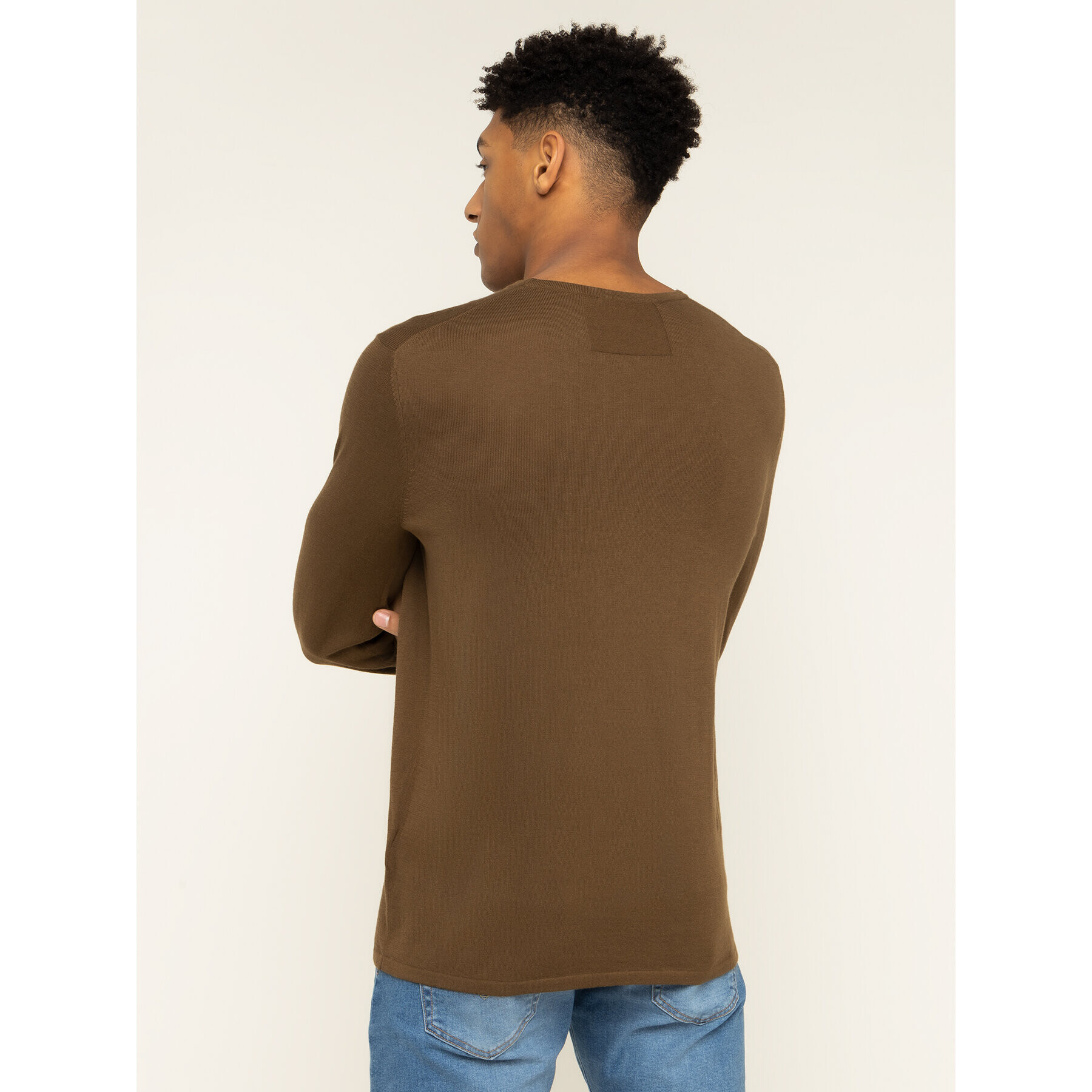 Hugo Пуловер San Bastio 50379543 Кафяв Regular Fit - Pepit.bg