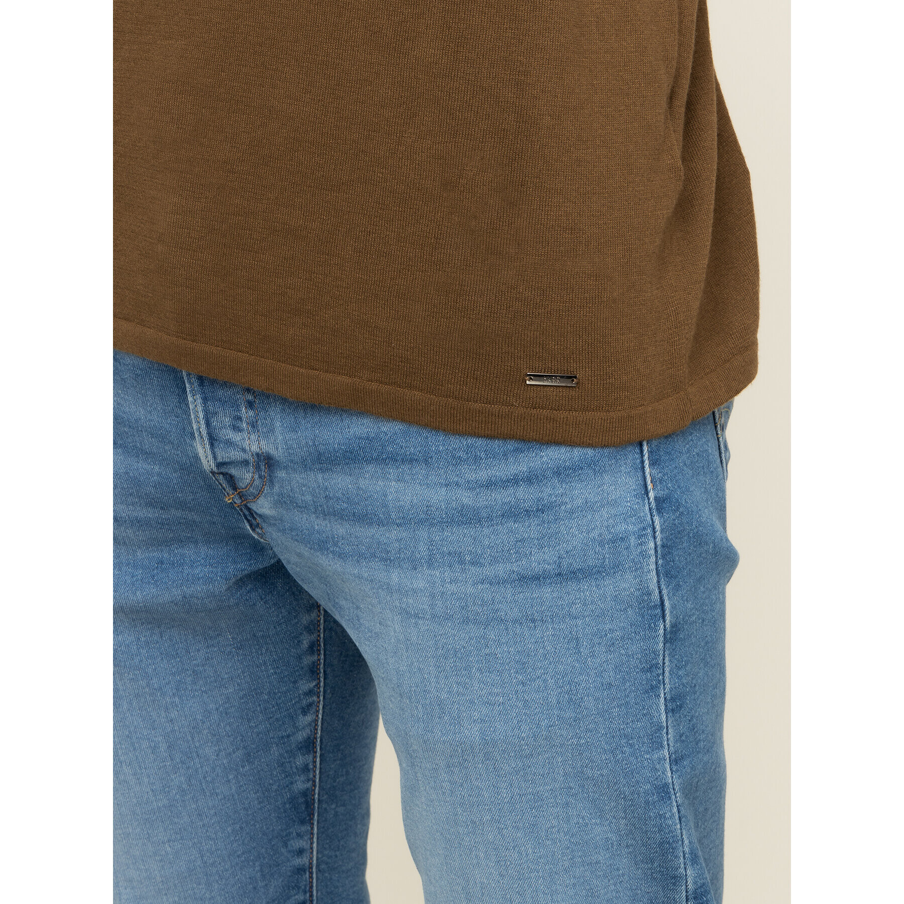 Hugo Пуловер San Bastio 50379543 Кафяв Regular Fit - Pepit.bg