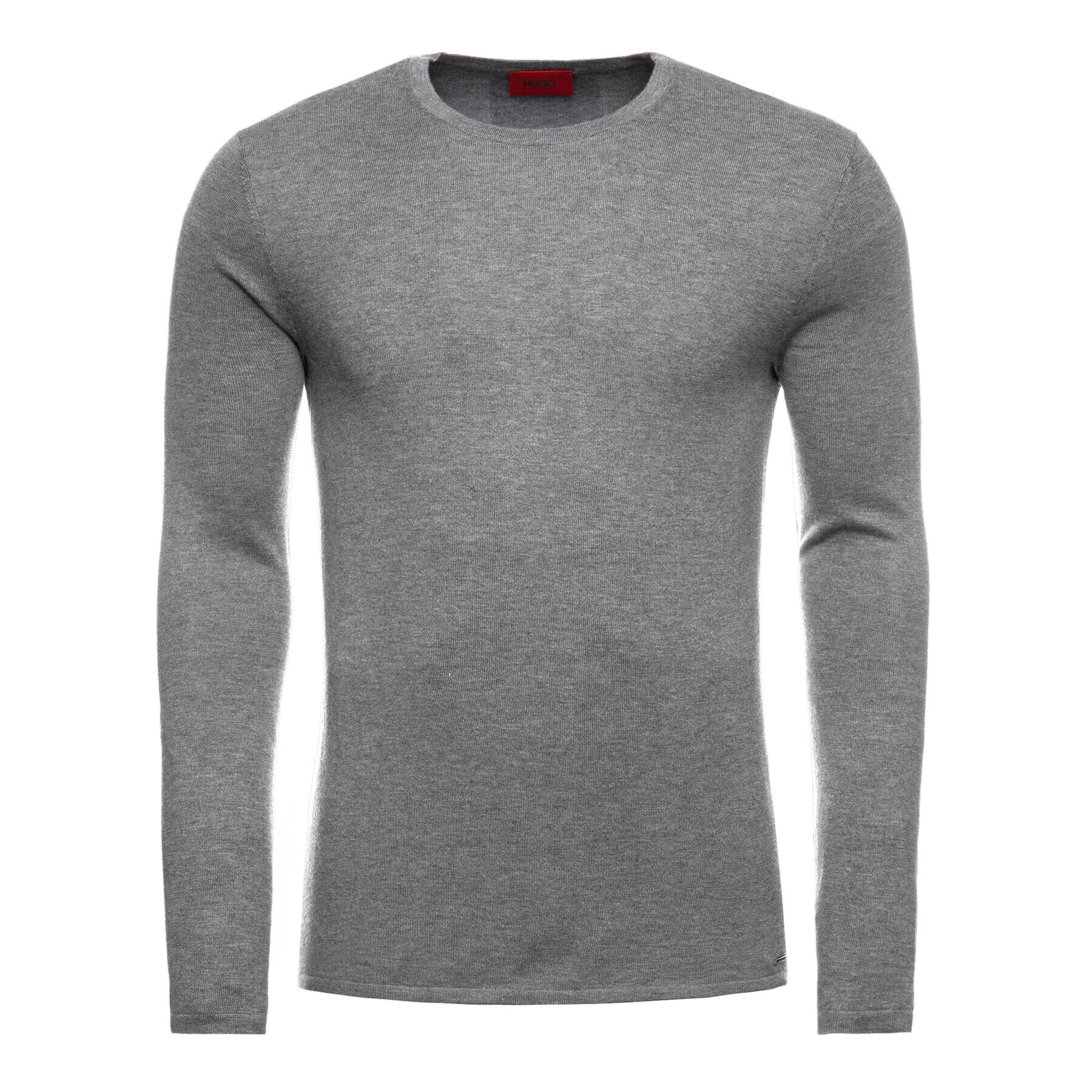 Hugo Пуловер San Bastio 50379543 Сив Regular Fit - Pepit.bg