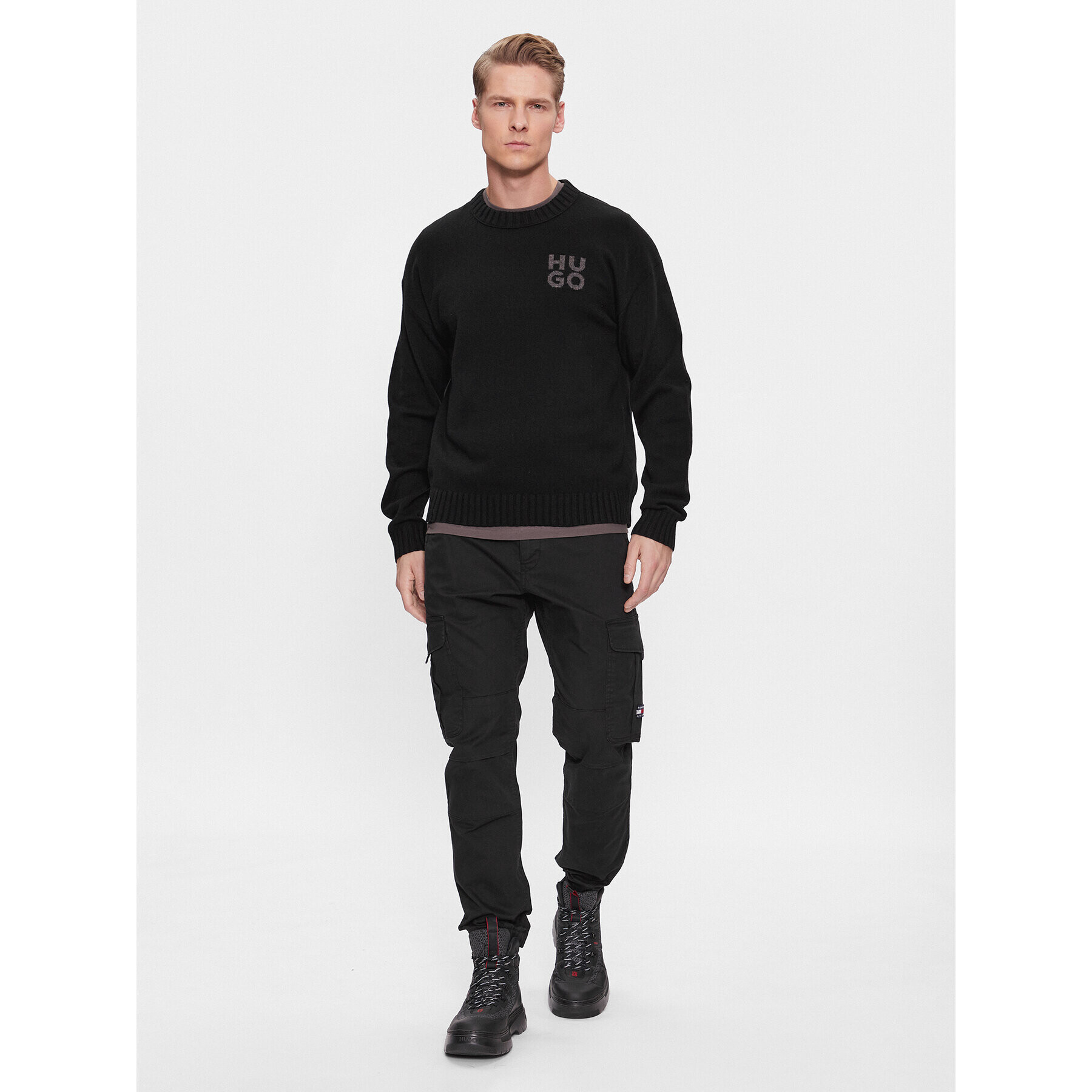 Hugo Пуловер San Cassio-L 50500015 Черен Regular Fit - Pepit.bg