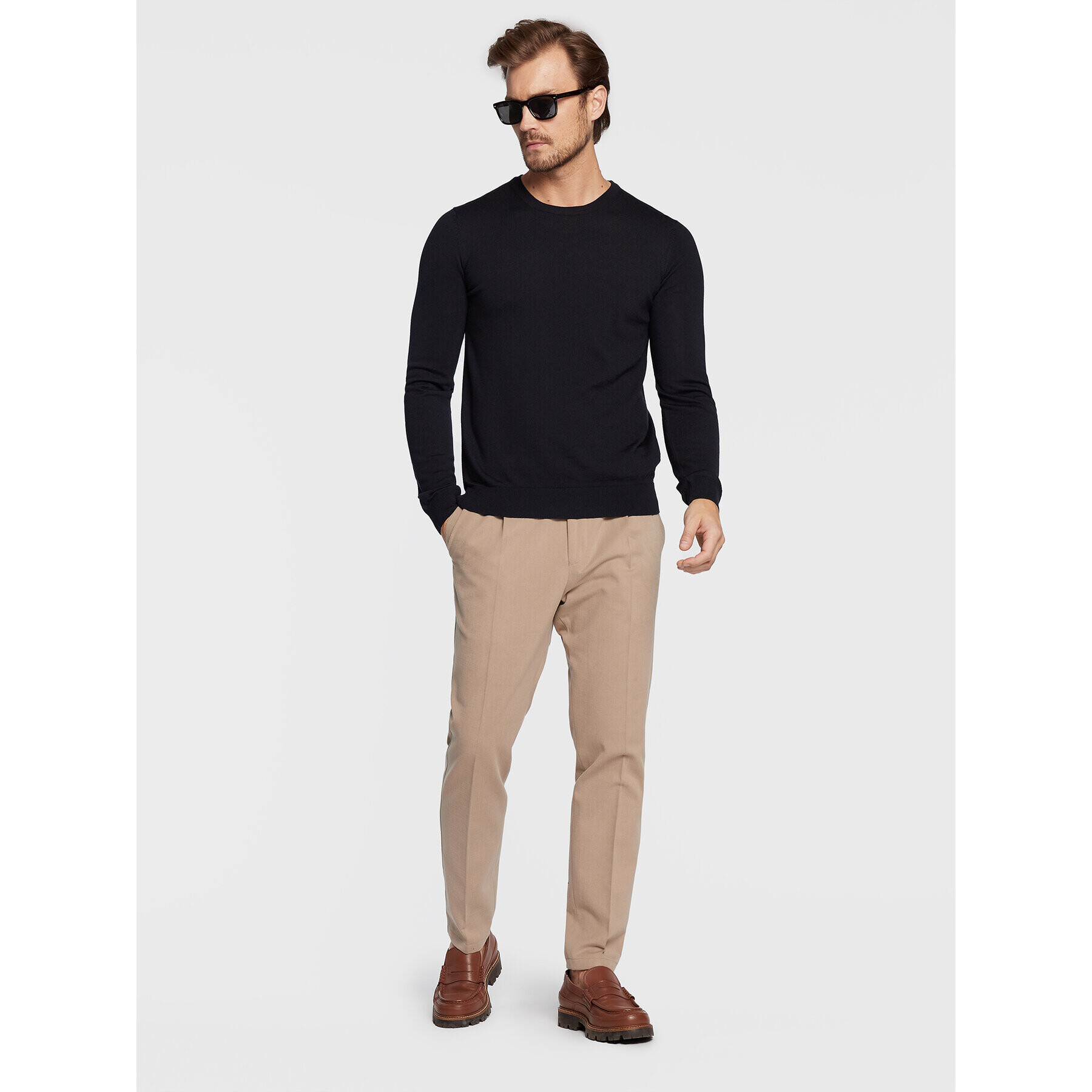 Hugo Пуловер San Cedric-M1 50476832 Тъмносин Slim Fit - Pepit.bg