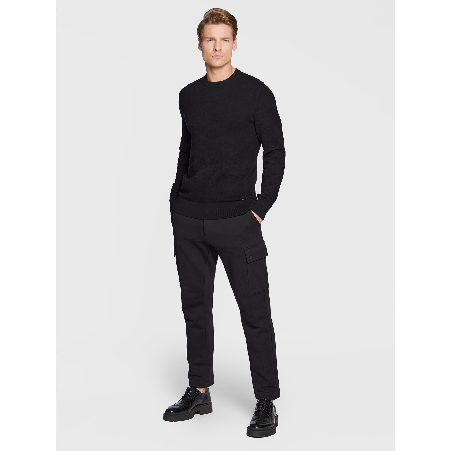 Hugo Пуловер San Clemens-Cs 50474178 Черен Regular Fit - Pepit.bg