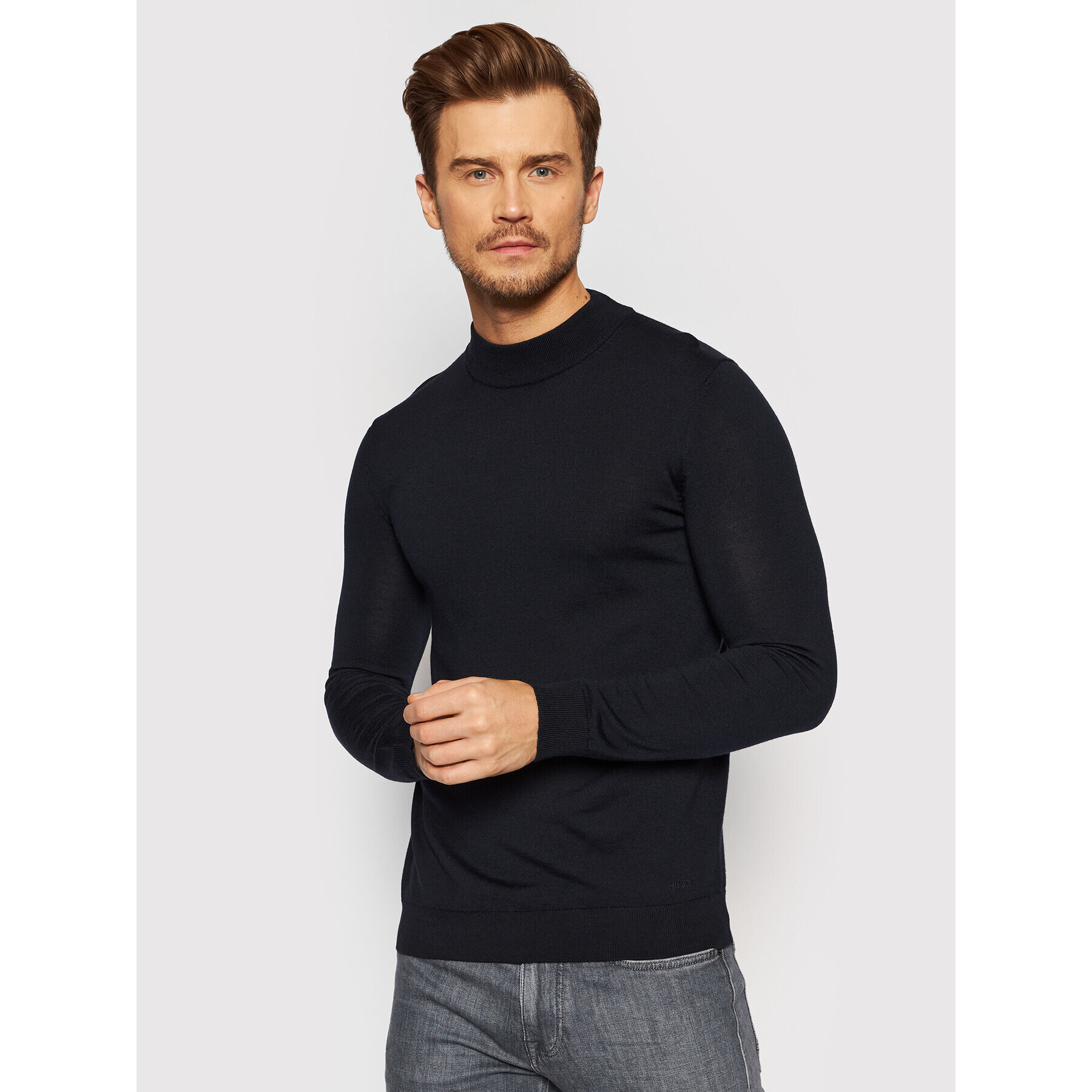 Hugo Пуловер San Matteo 3 50455992 Тъмносин Regular Fit - Pepit.bg