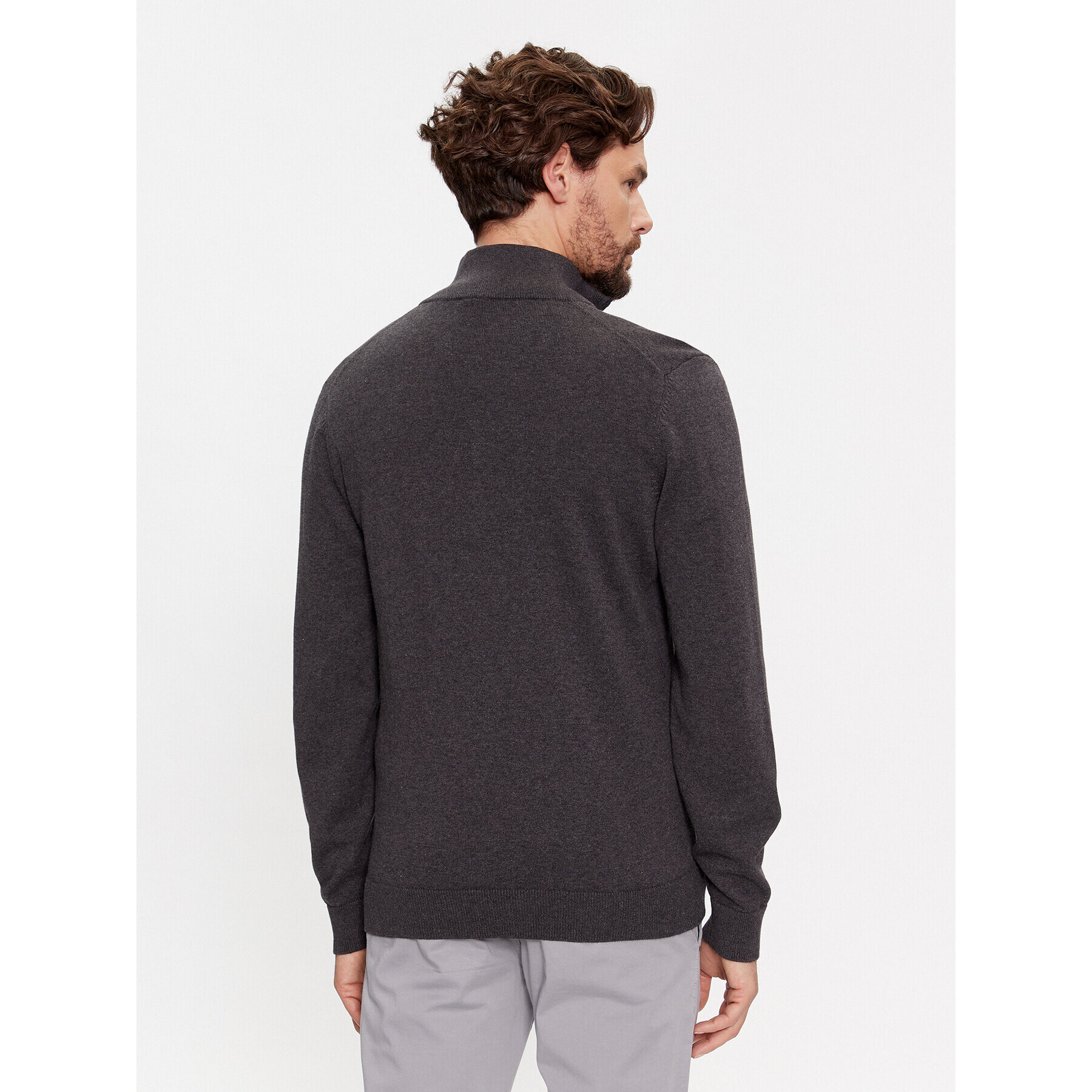 Hugo Пуловер San Quintus-C 50474164 Сив Regular Fit - Pepit.bg