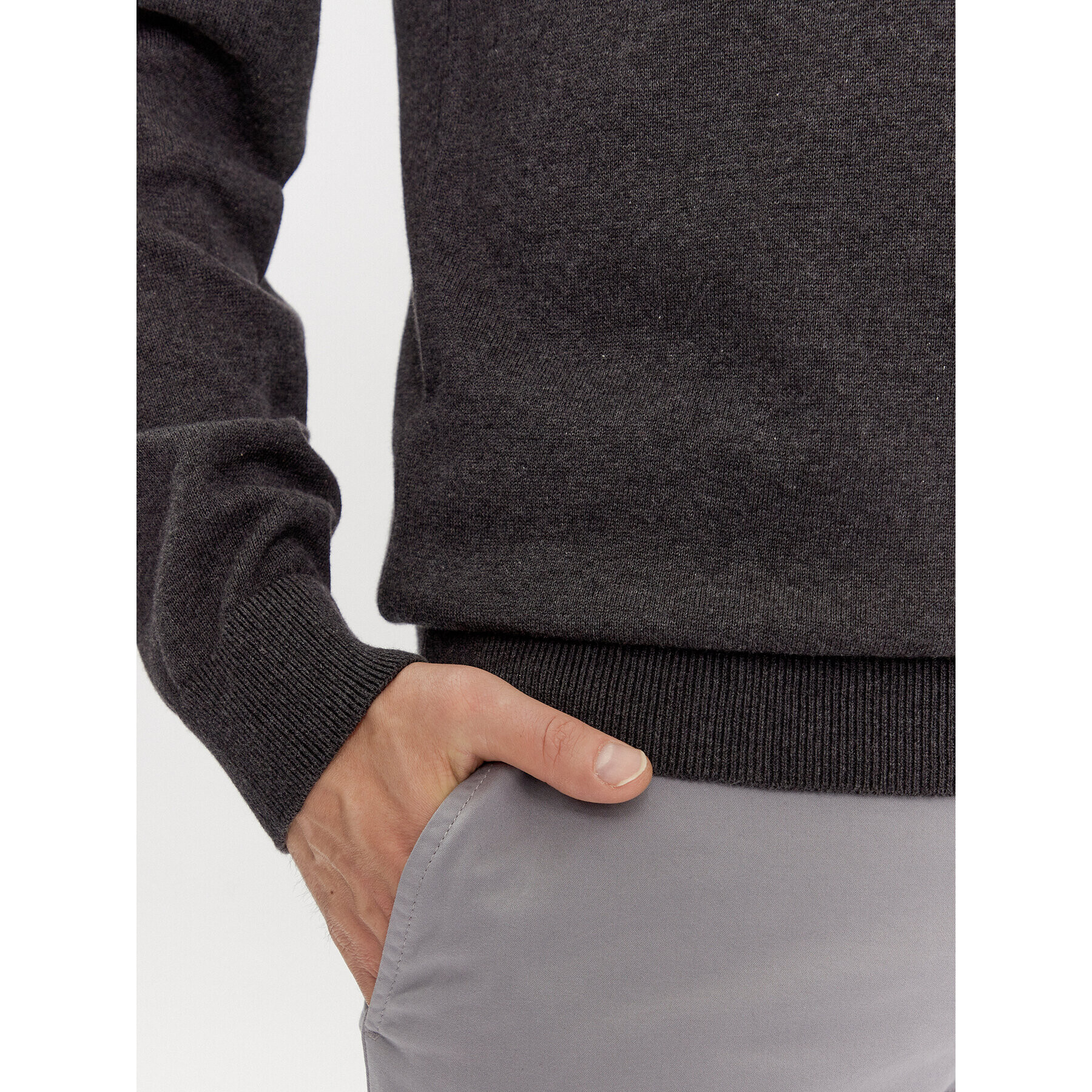 Hugo Пуловер San Quintus-C 50474164 Сив Regular Fit - Pepit.bg