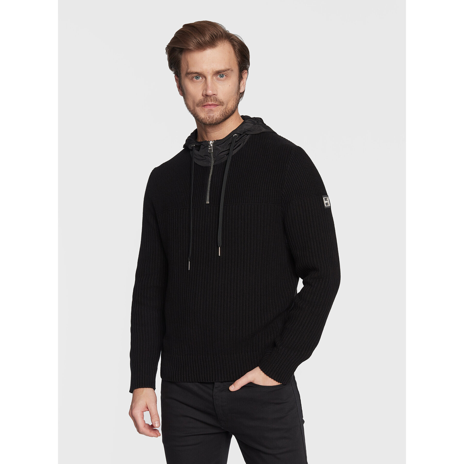 Hugo Пуловер Shoobro 50474817 Черен Regular Fit - Pepit.bg