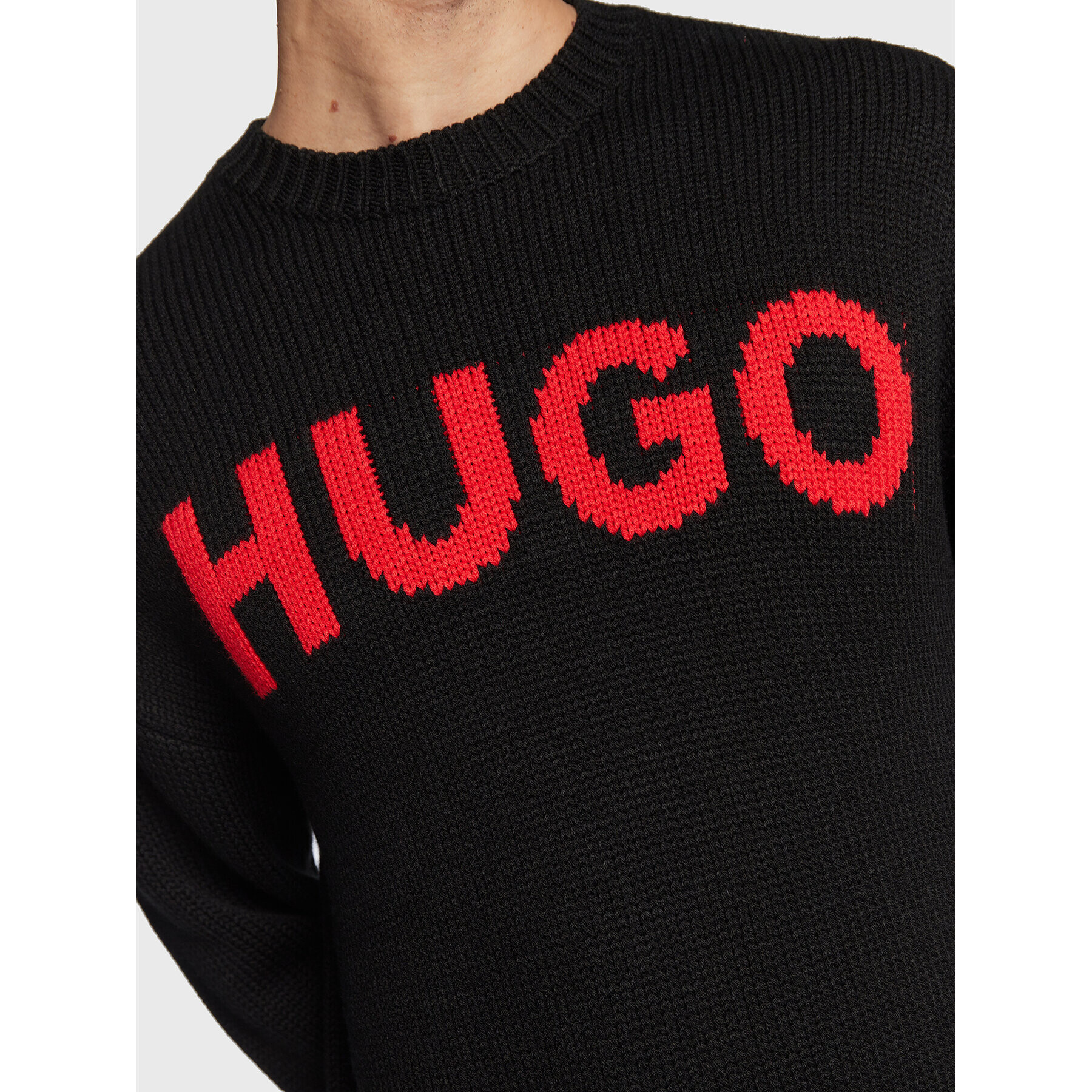 Hugo Пуловер Slogonon 50475072 Черен Oversize - Pepit.bg