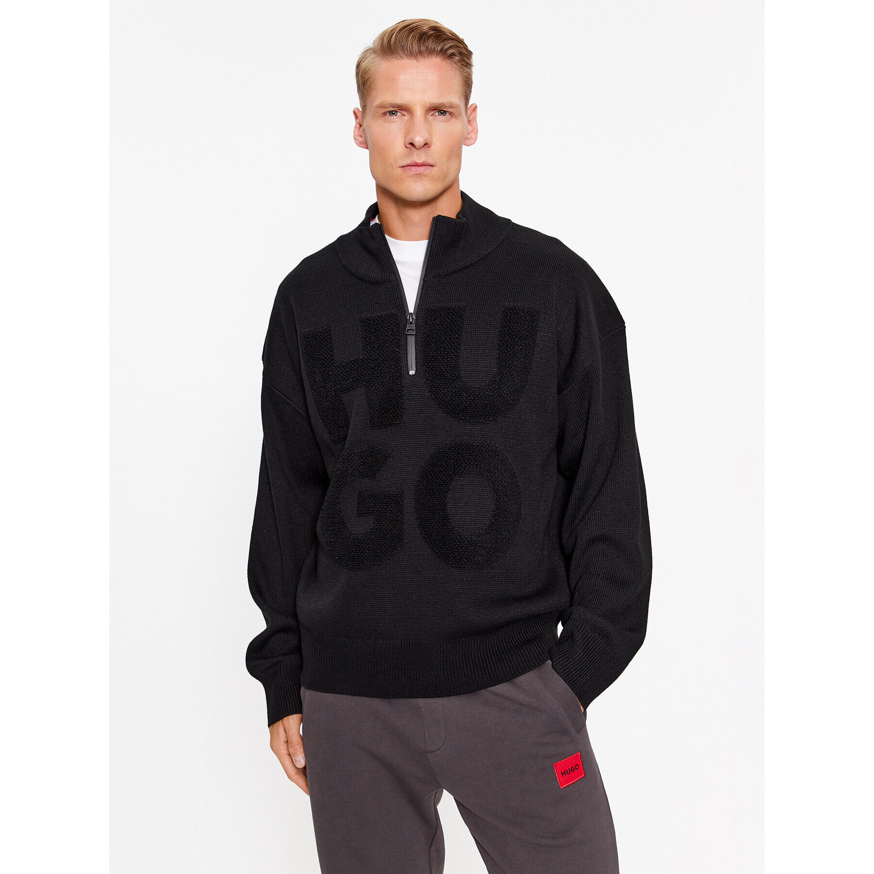 Hugo Пуловер Sonel 50500021 Черен Regular Fit - Pepit.bg