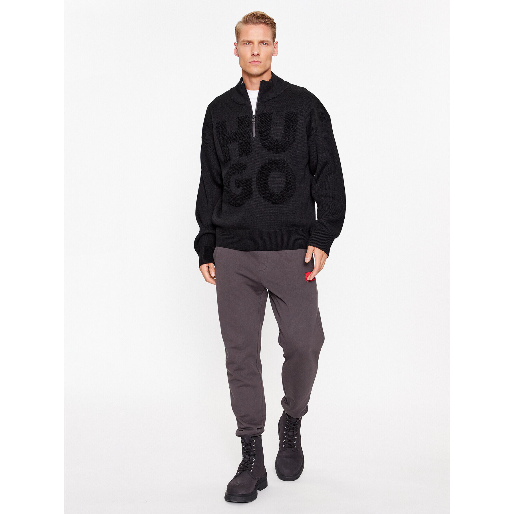 Hugo Пуловер Sonel 50500021 Черен Regular Fit - Pepit.bg