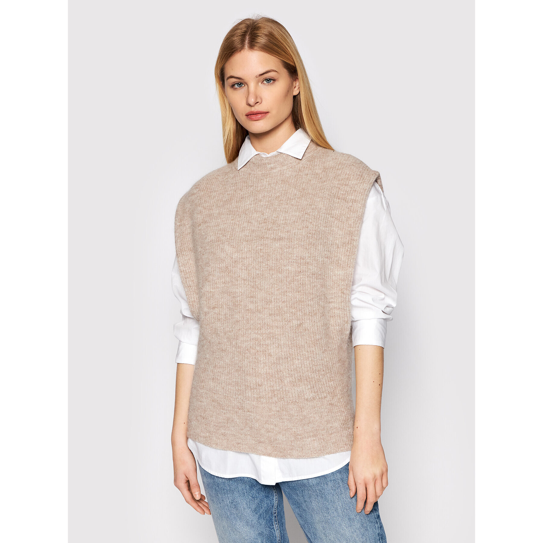 Hugo Пуловер Soremetty 50462711 Бежов Relaxed Fit - Pepit.bg