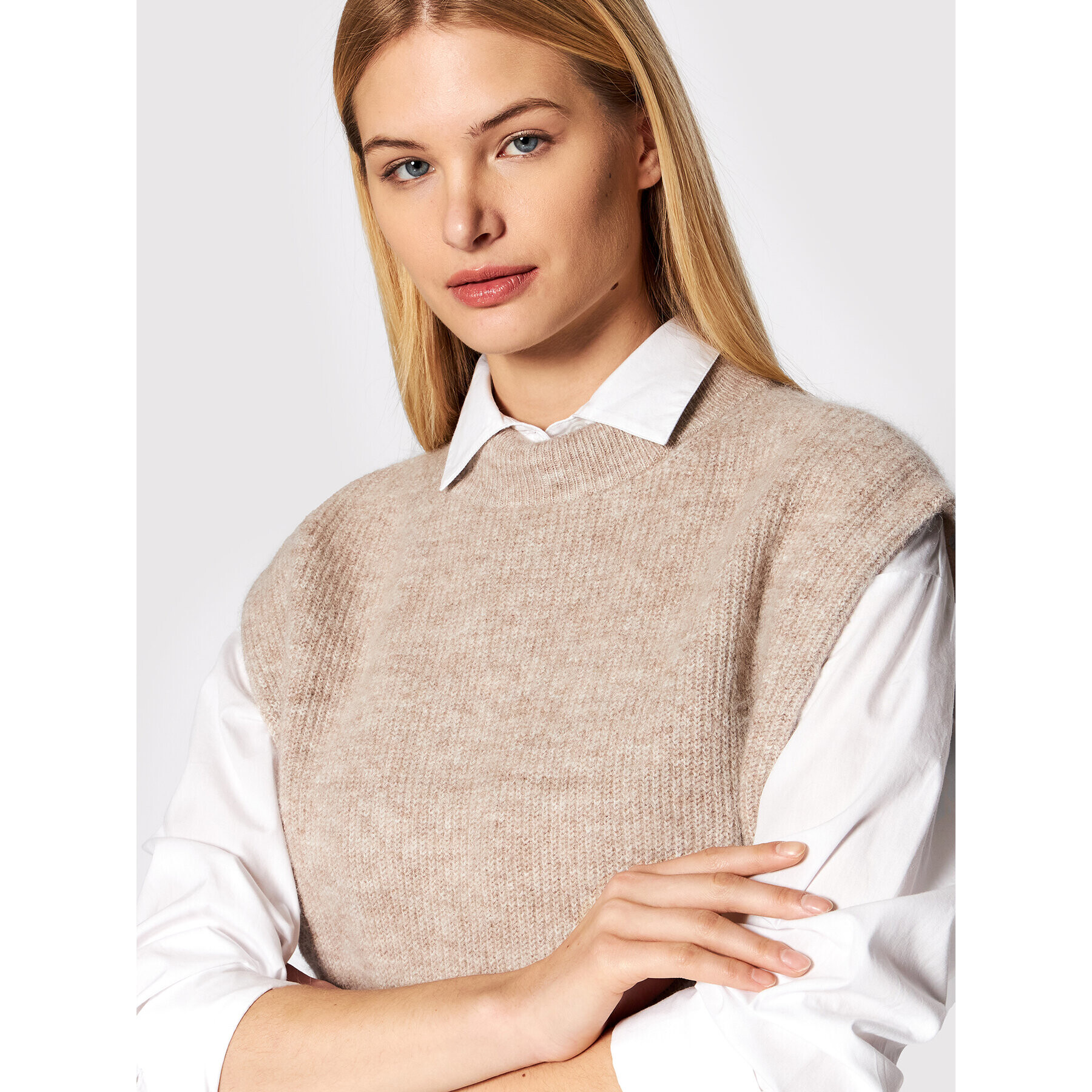 Hugo Пуловер Soremetty 50462711 Бежов Relaxed Fit - Pepit.bg