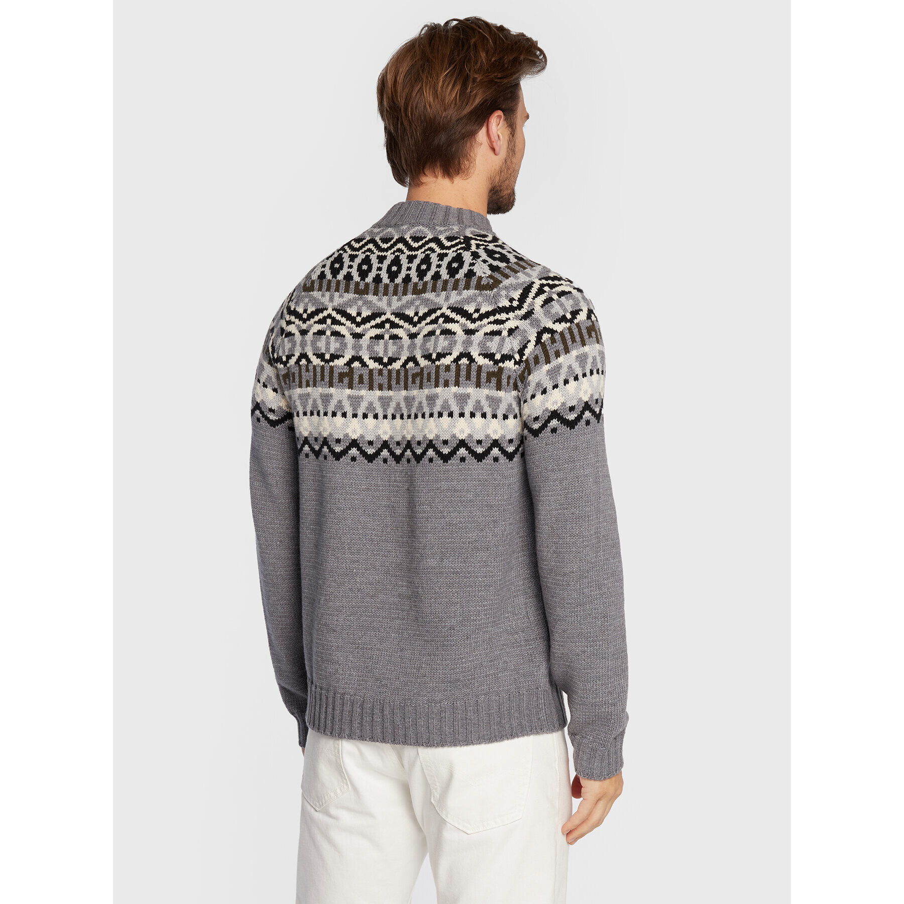 Hugo Пуловер Steenor 50474830 Сив Relaxed Fit - Pepit.bg