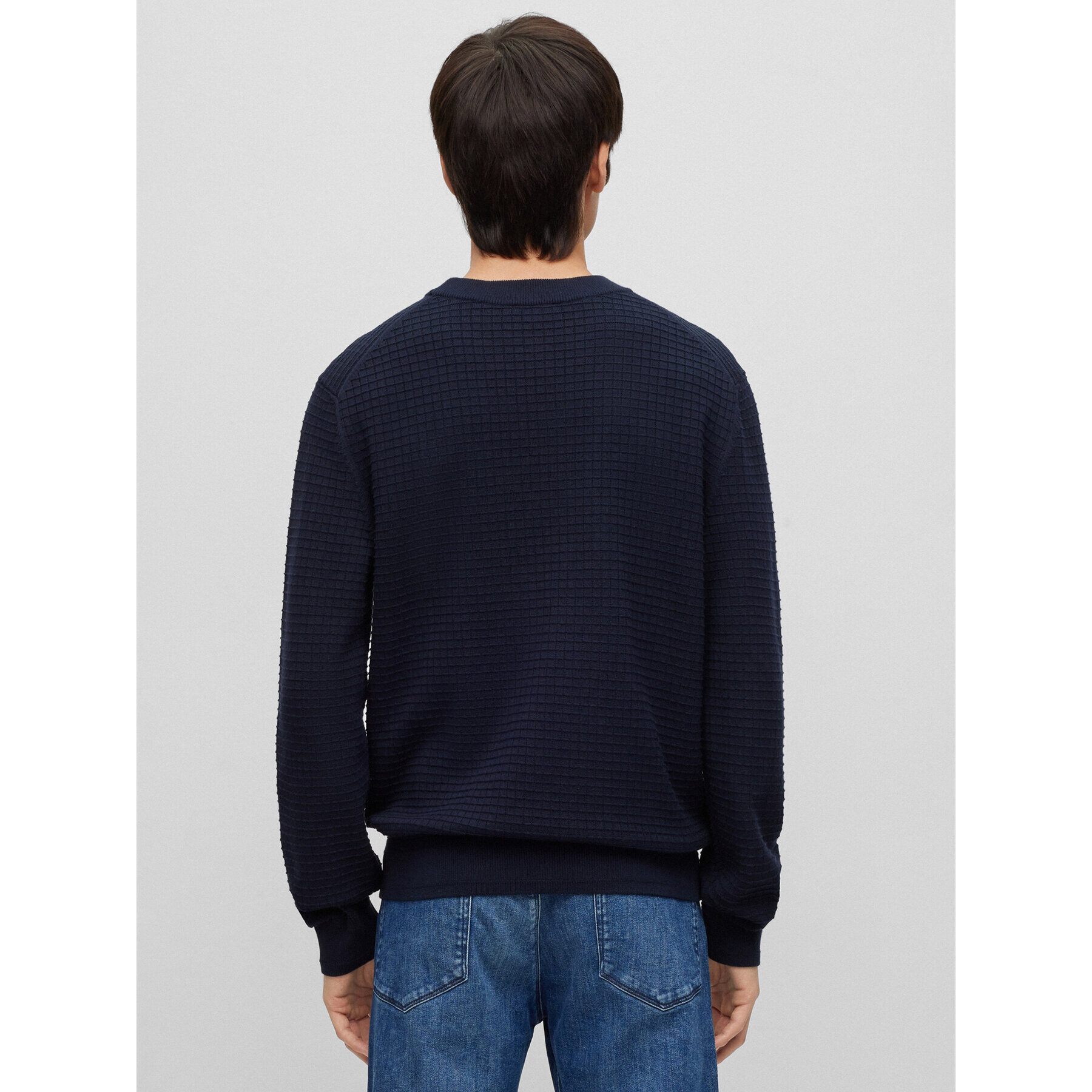 Hugo Пуловер Stoppo 50492803 Тъмносин Relaxed Fit - Pepit.bg