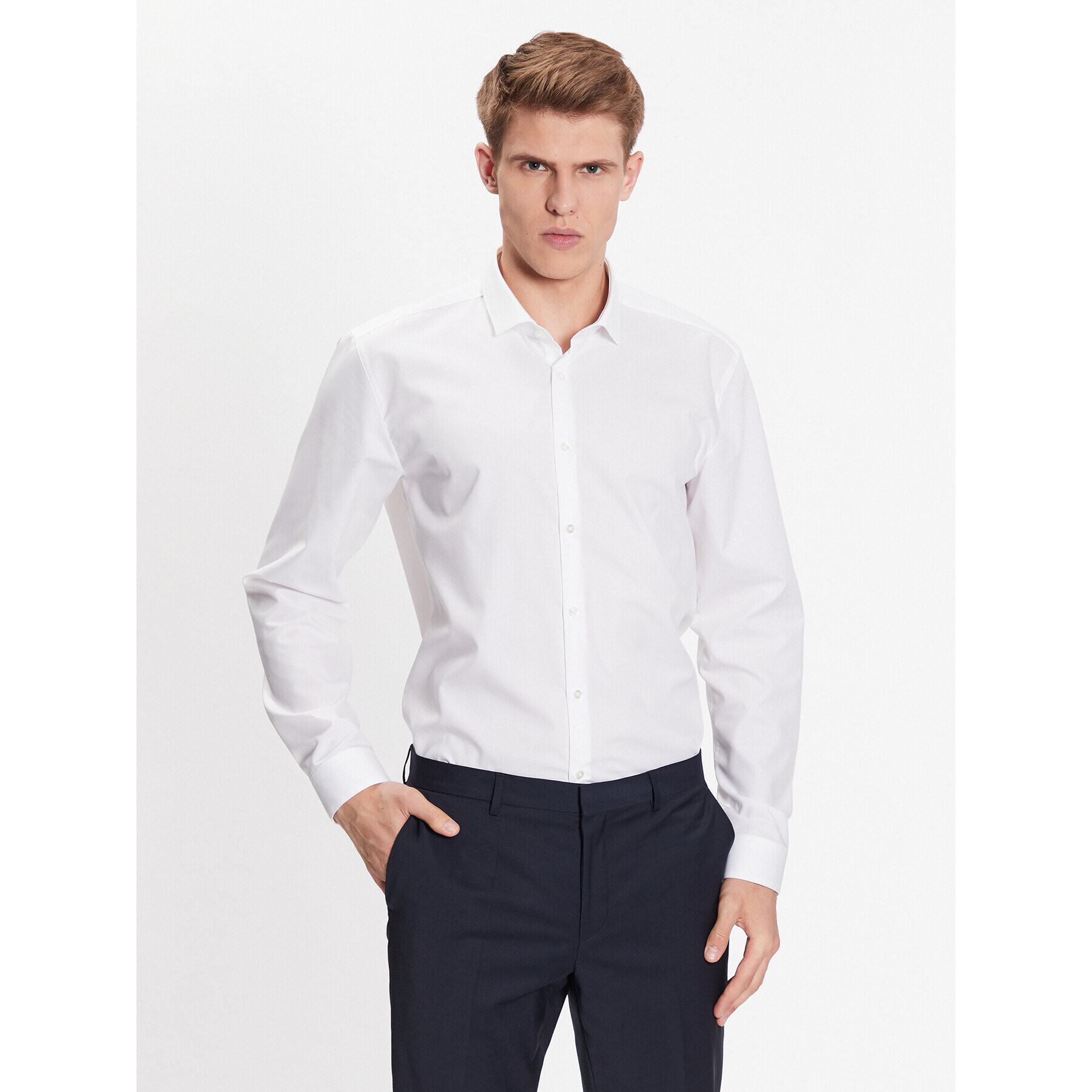 Hugo Риза 50389769 Бял Extra Slim Fit - Pepit.bg