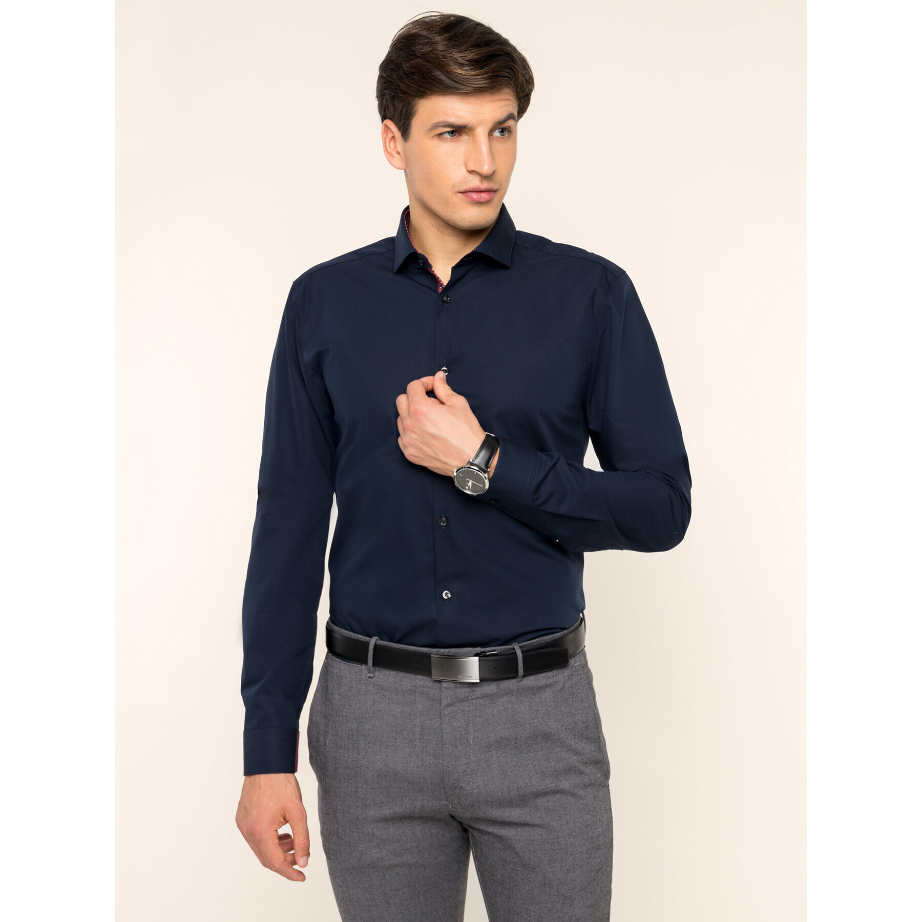 Hugo Риза 50415270 Тъмносин Extra Slim Fit - Pepit.bg