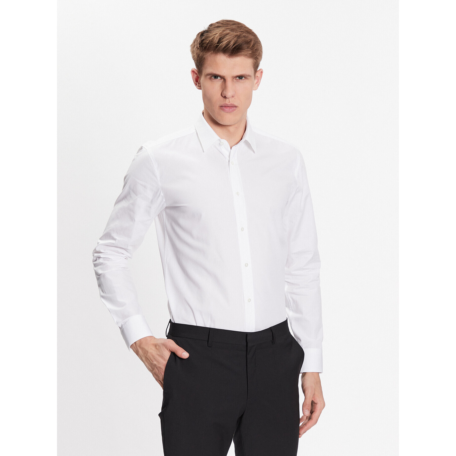 Hugo Риза 50479219 Бял Extra Slim Fit - Pepit.bg
