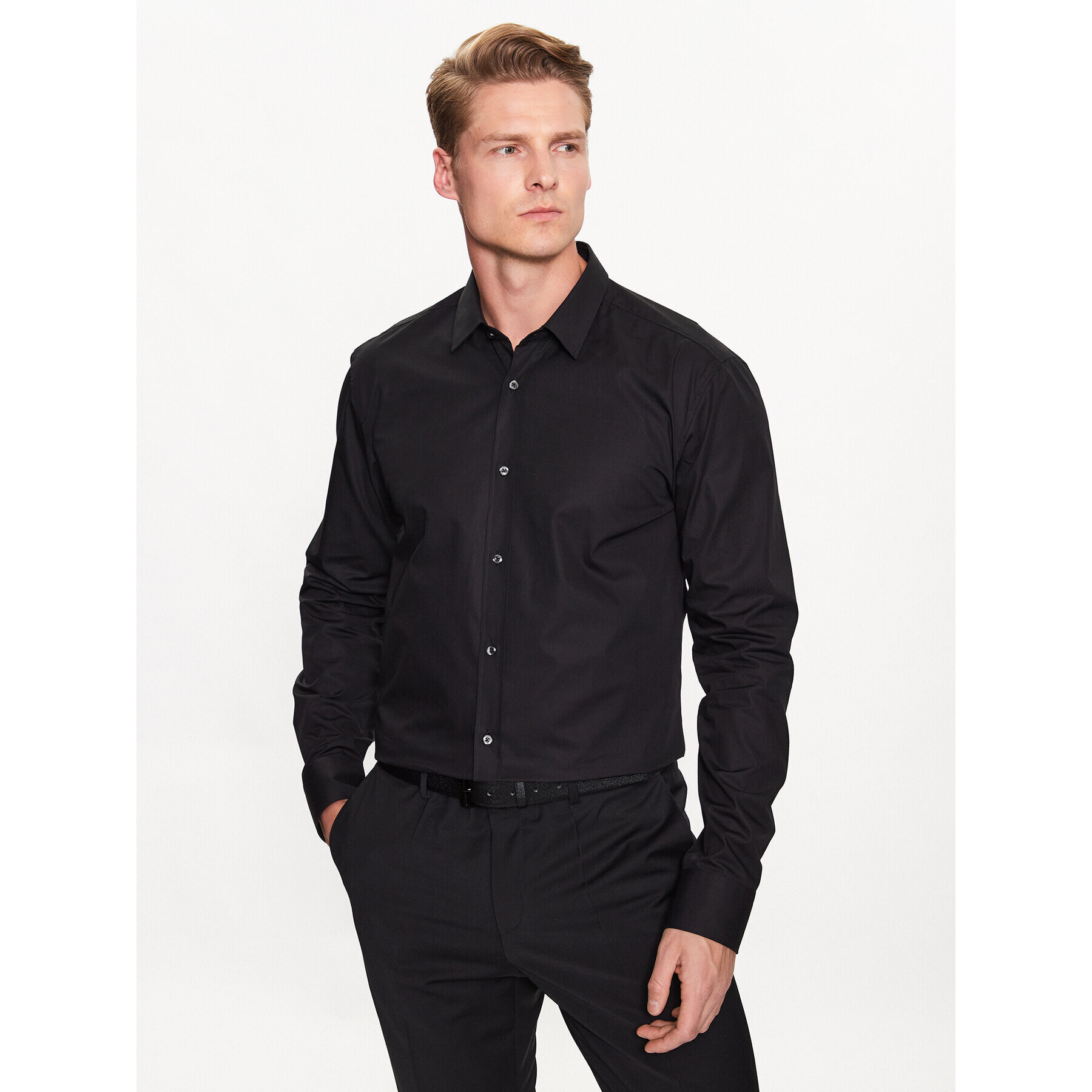 Hugo Риза 50479219 Черен Extra Slim Fit - Pepit.bg