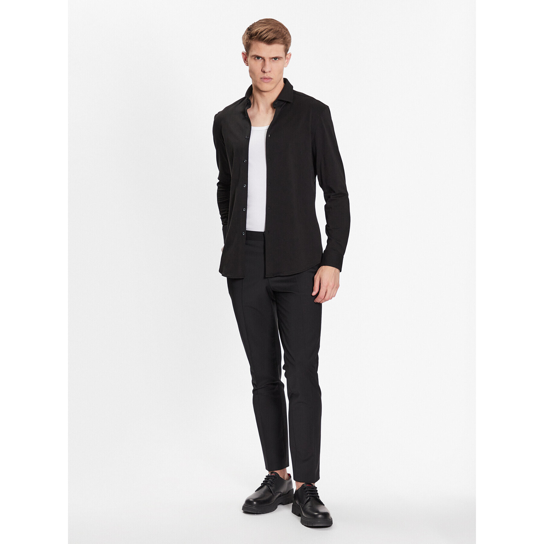 Hugo Риза 50479394 Черен Slim Fit - Pepit.bg