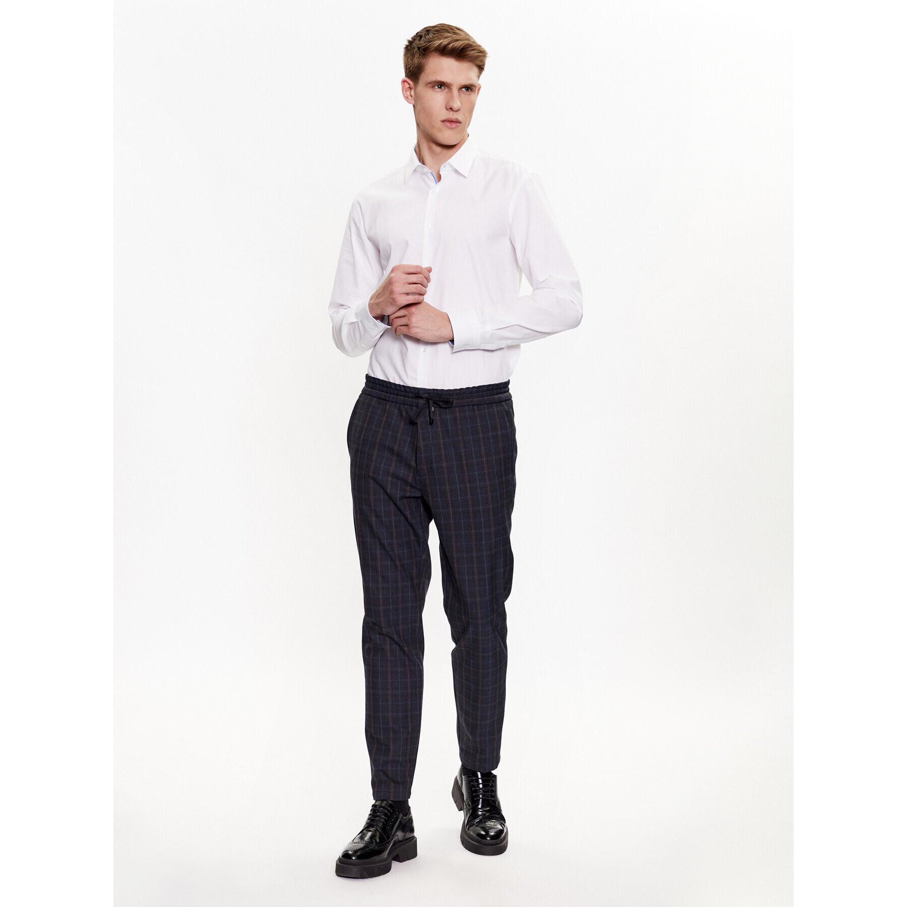 Hugo Риза 50484148 Бял Extra Slim Fit - Pepit.bg