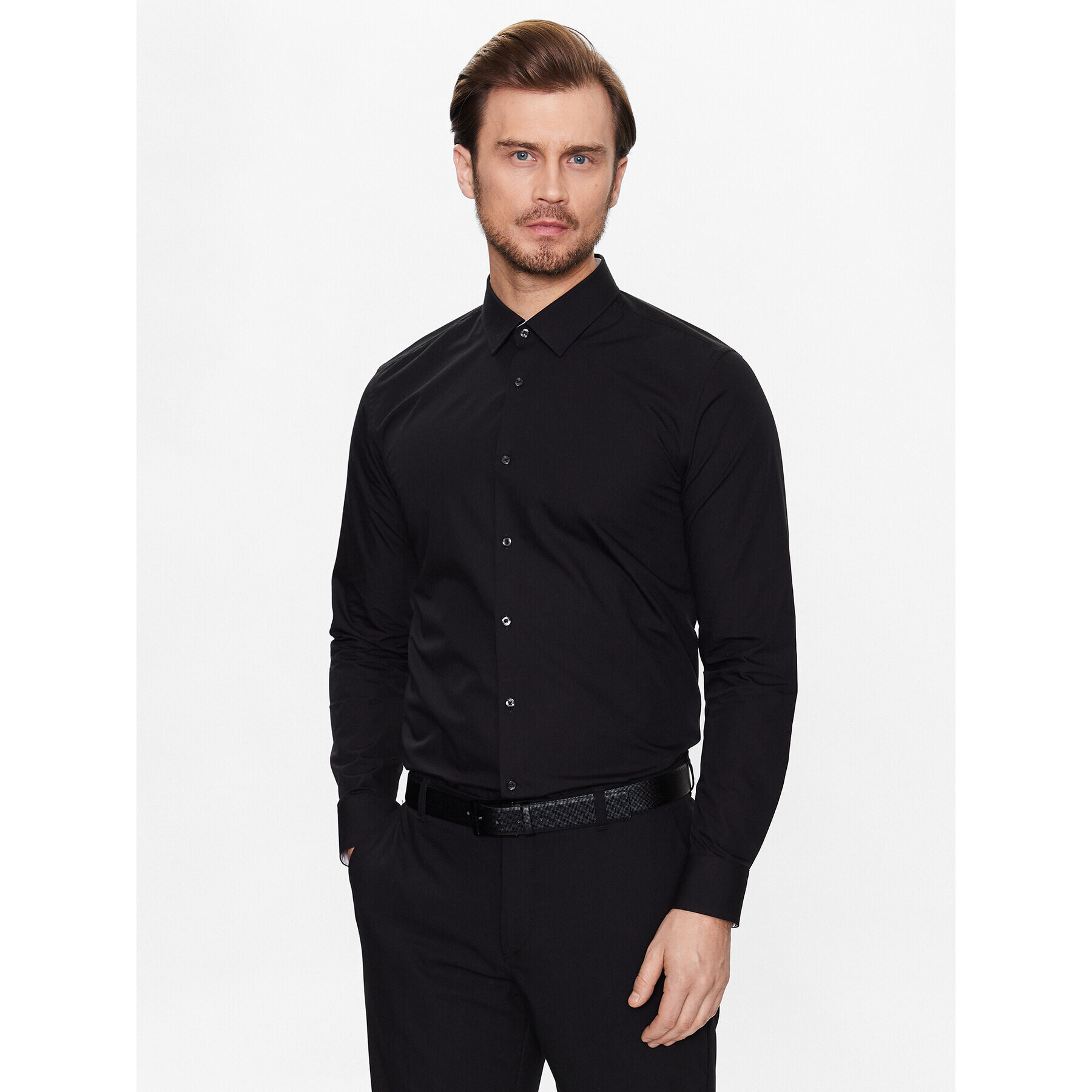 Hugo Риза 50484148 Черен Extra Slim Fit - Pepit.bg