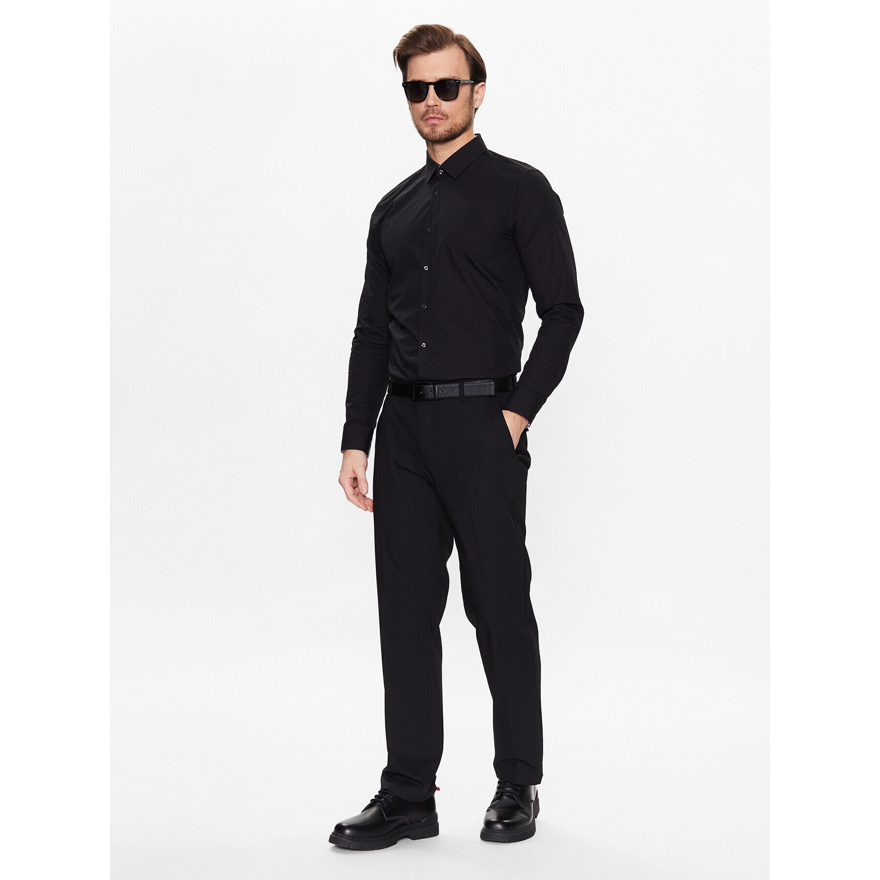 Hugo Риза 50484148 Черен Extra Slim Fit - Pepit.bg