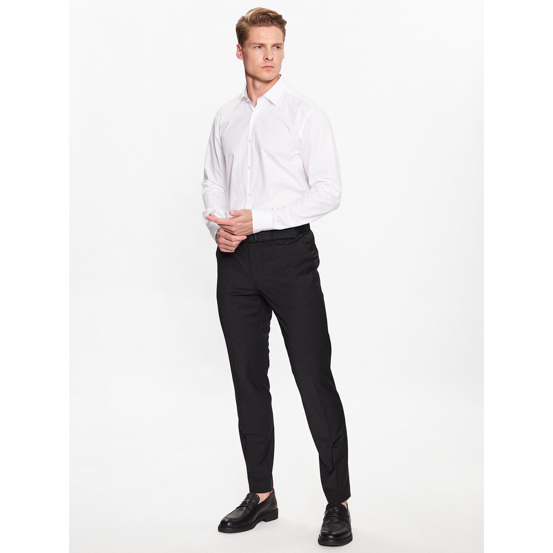 Hugo Риза 50489845 Бял Extra Slim Fit - Pepit.bg