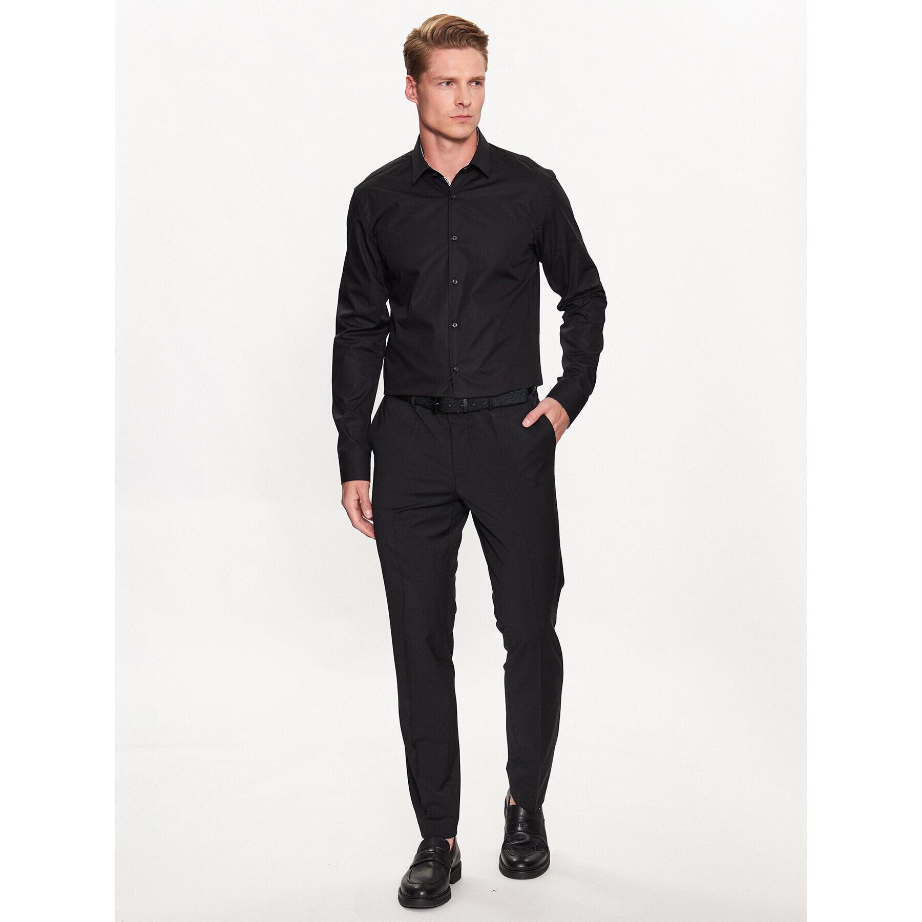 Hugo Риза 50489845 Черен Extra Slim Fit - Pepit.bg