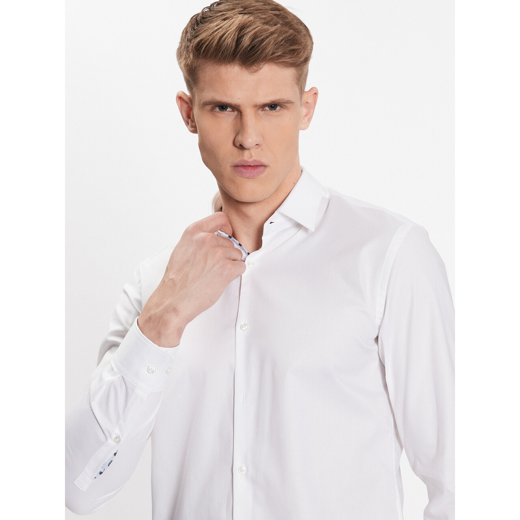 Hugo Риза 50489856 Бял Slim Fit - Pepit.bg