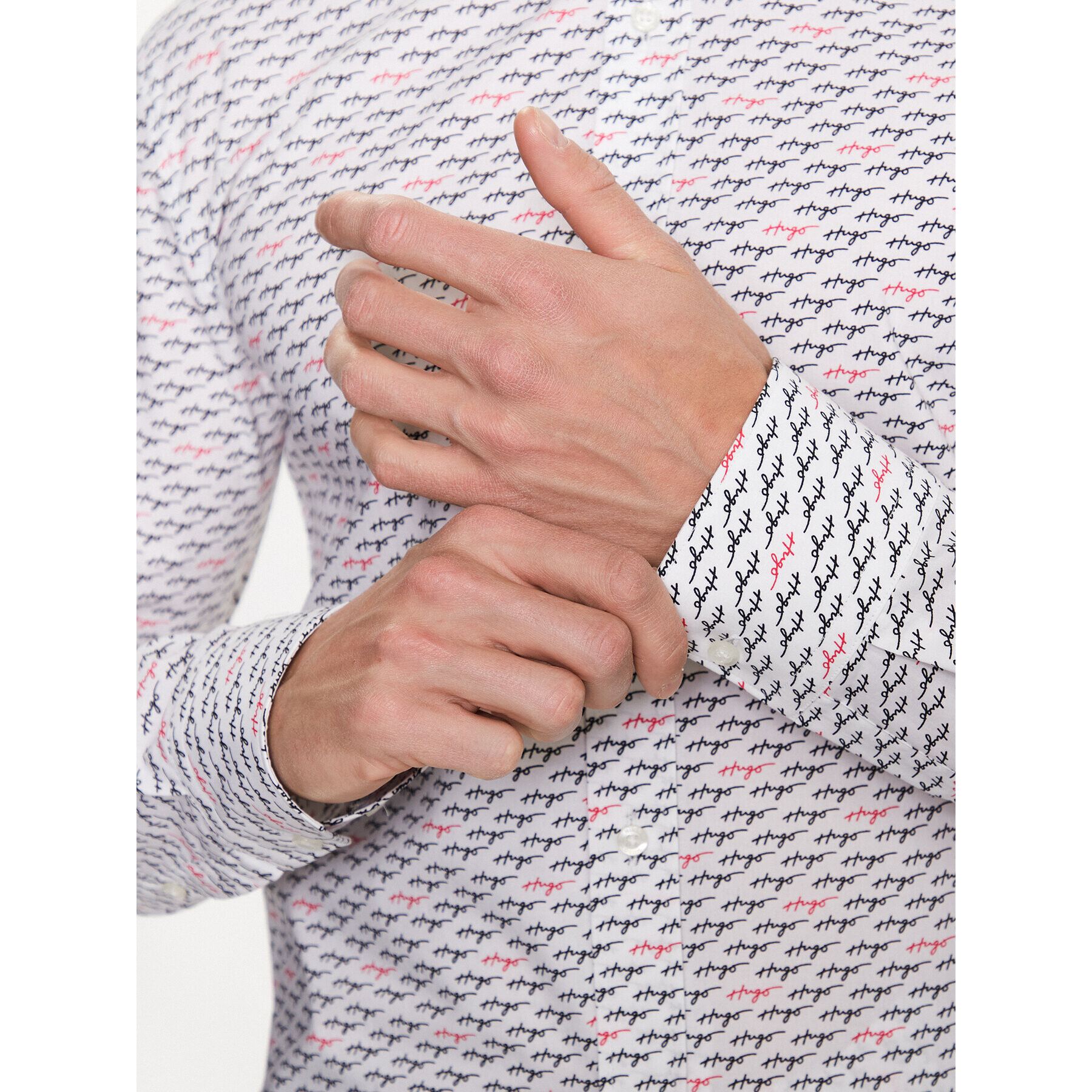 Hugo Риза 50490080 Бял Extra Slim Fit - Pepit.bg