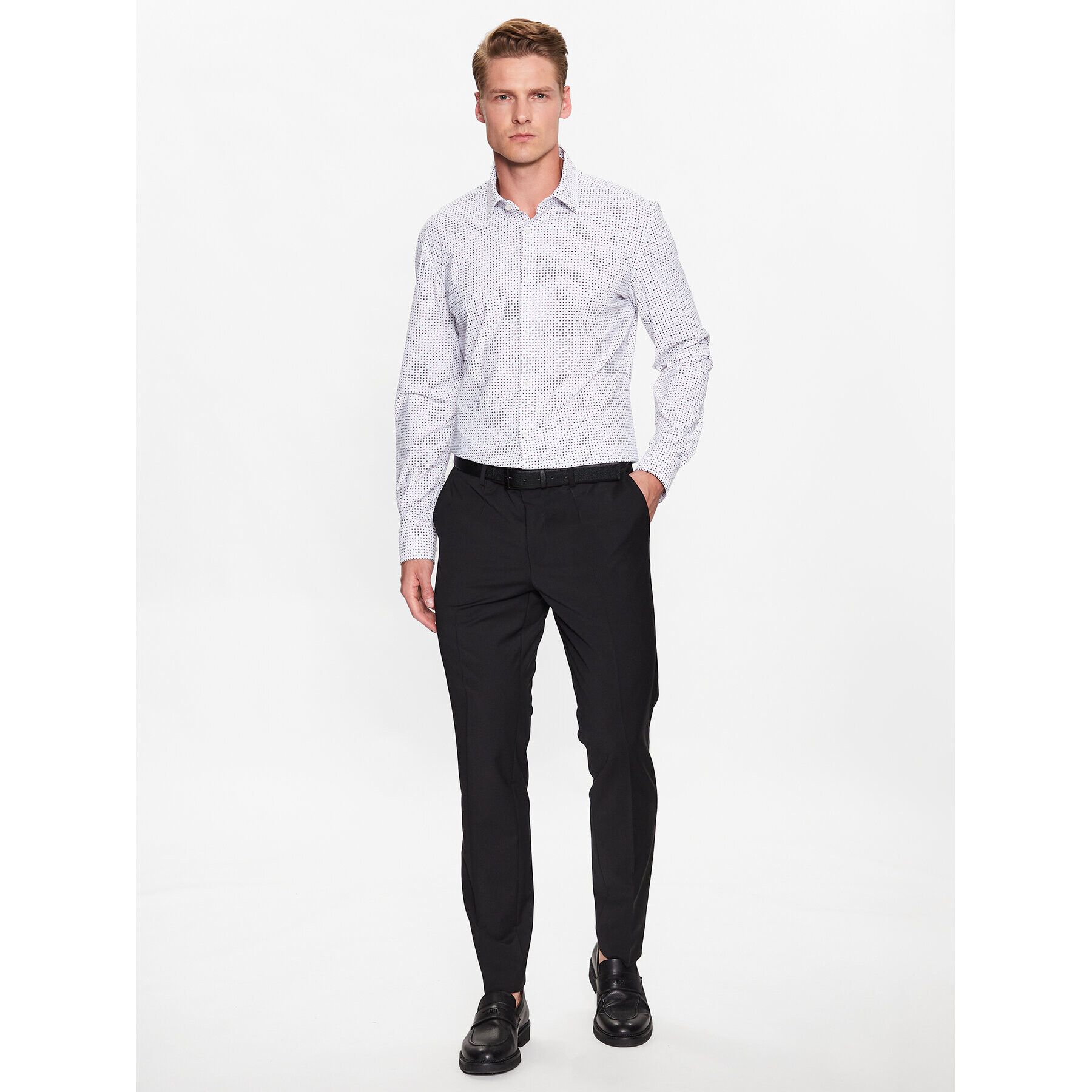 Hugo Риза 50490105 Бял Slim Fit - Pepit.bg