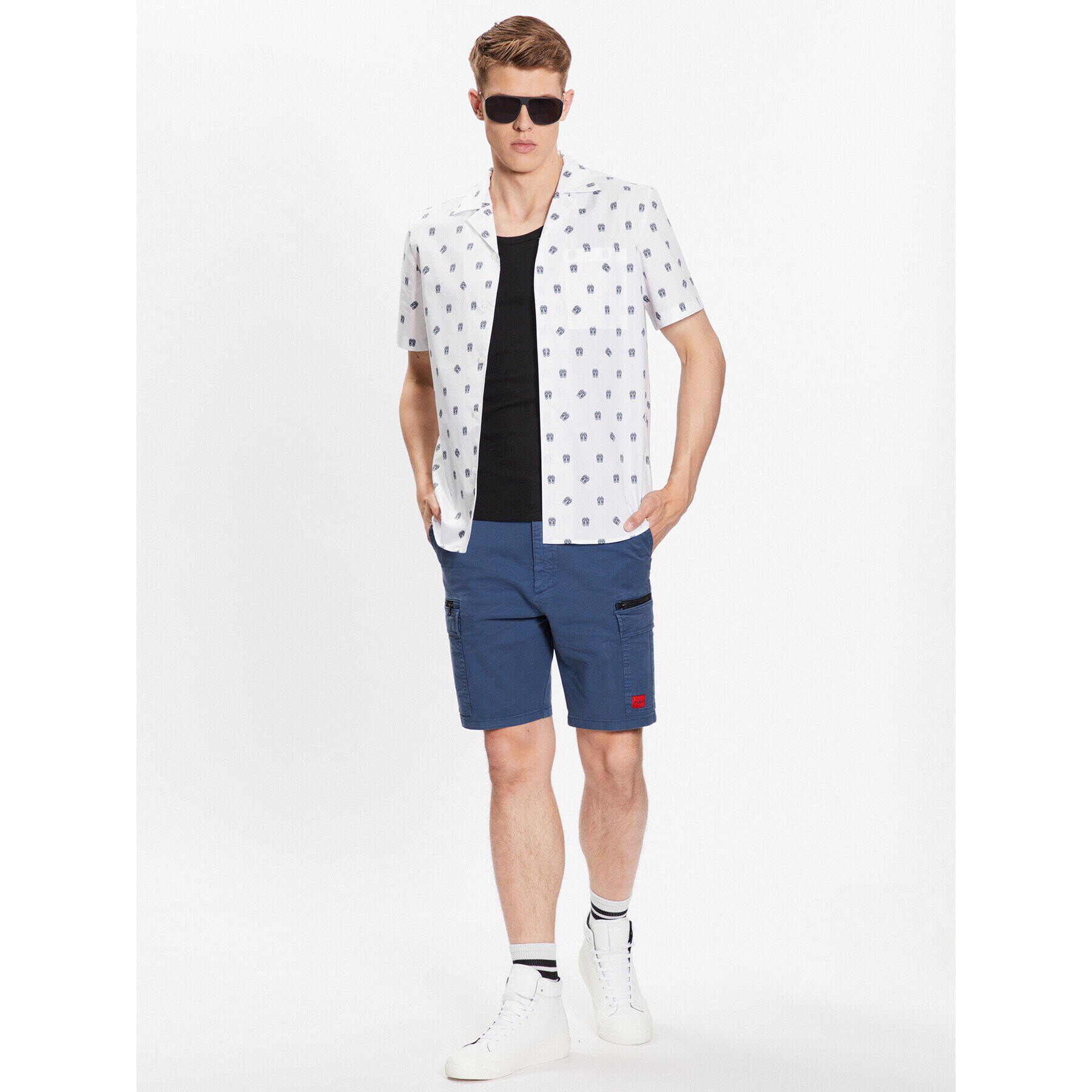 Hugo Риза 50490668 Бял Relaxed Fit - Pepit.bg