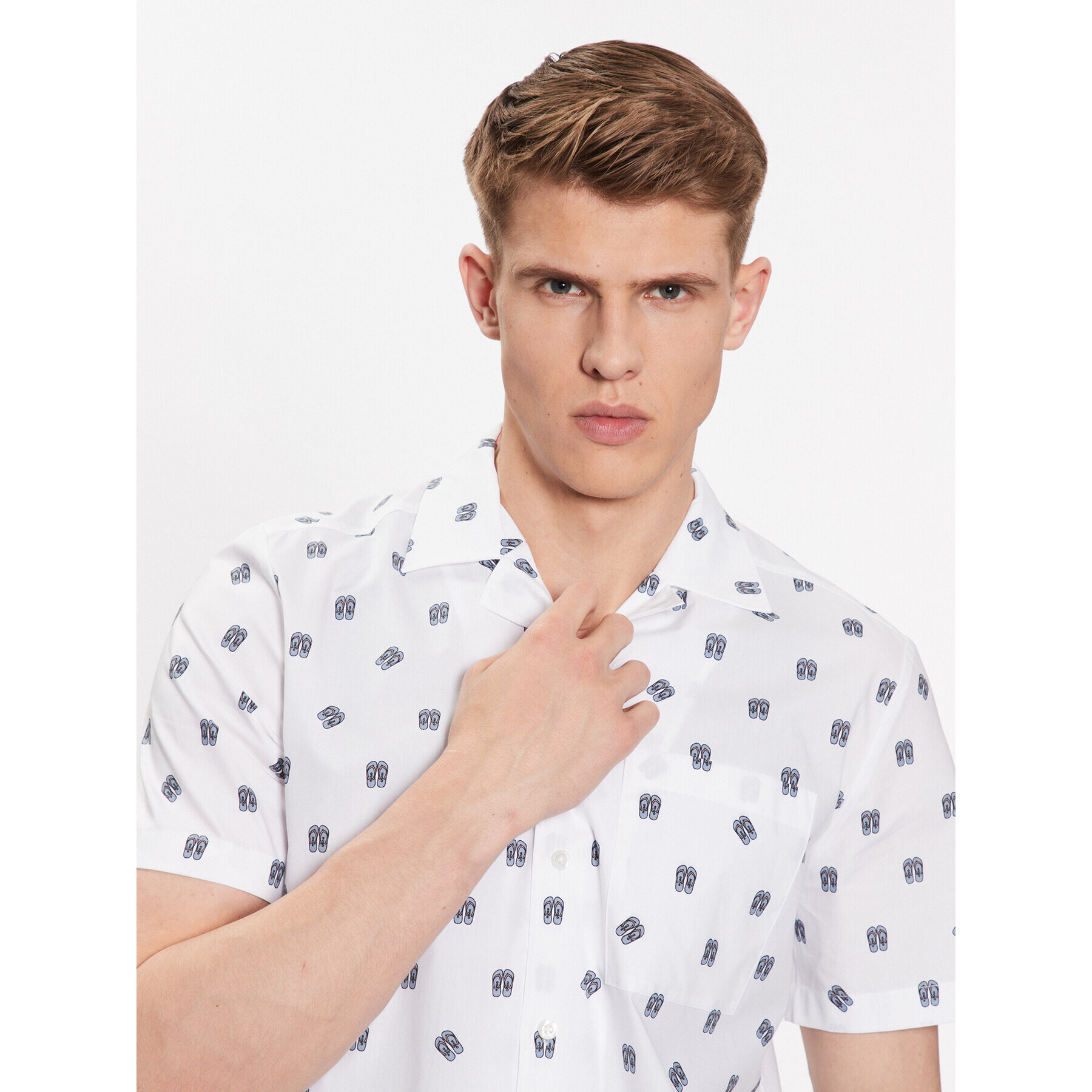 Hugo Риза 50490668 Бял Relaxed Fit - Pepit.bg