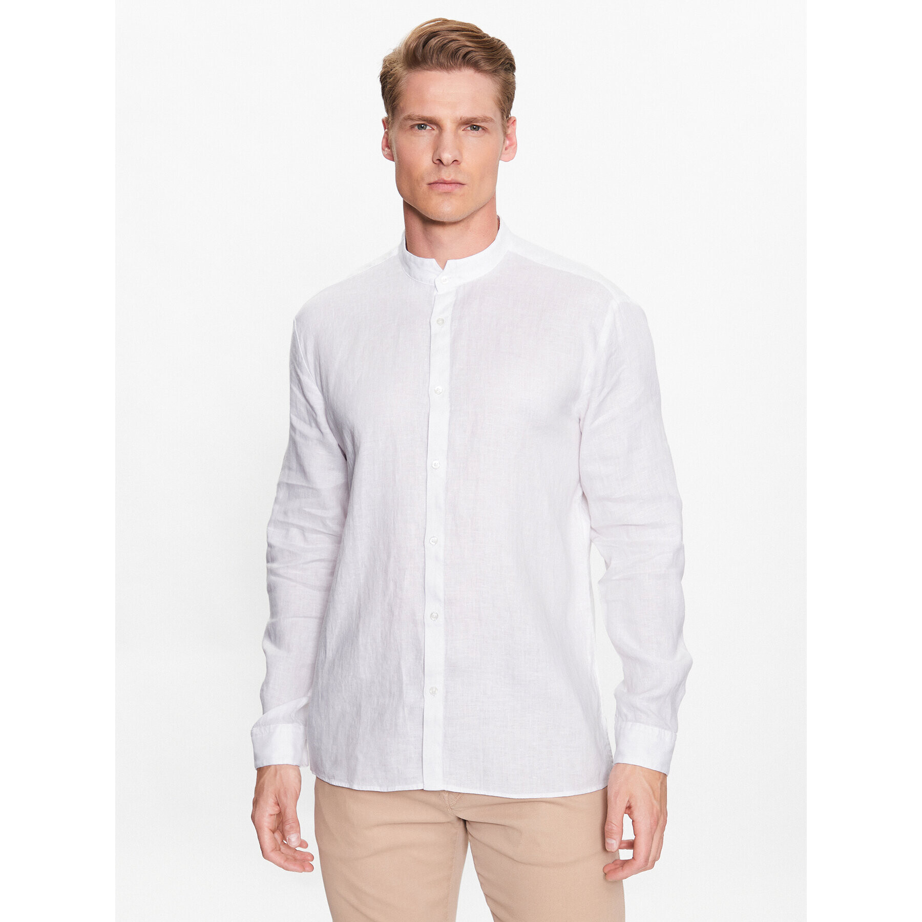 Hugo Риза 50490740 Бял Slim Fit - Pepit.bg