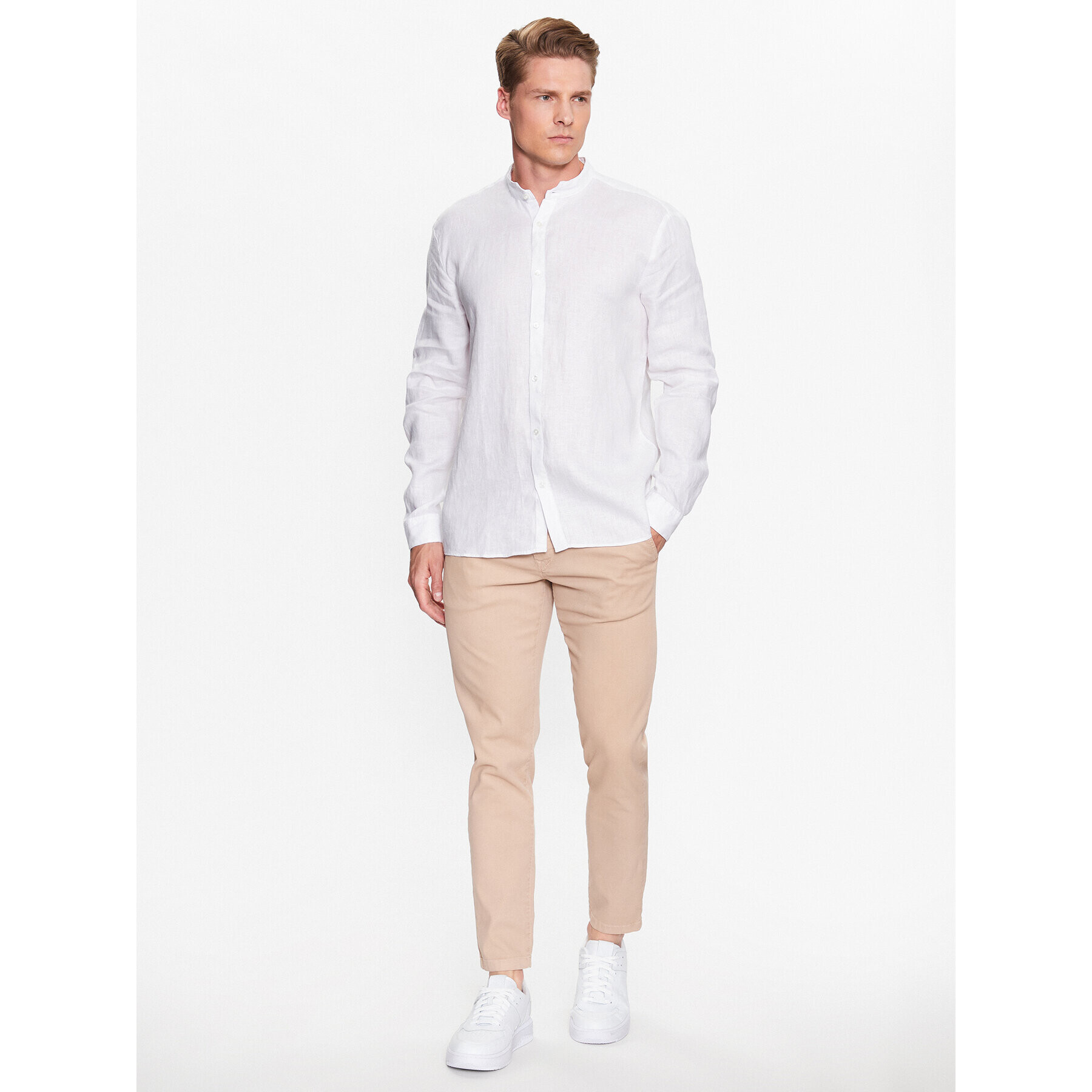 Hugo Риза 50490740 Бял Slim Fit - Pepit.bg