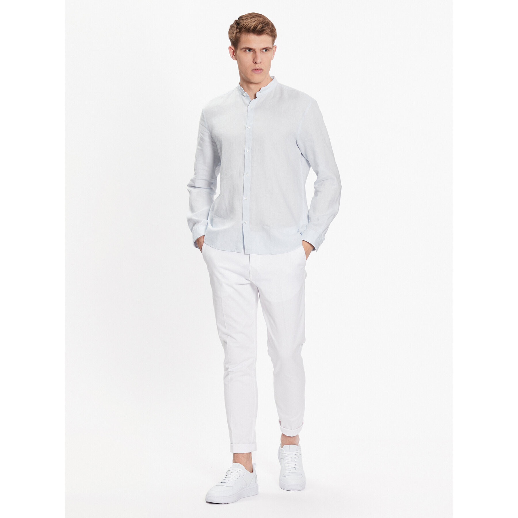 Hugo Риза 50490740 Син Slim Fit - Pepit.bg