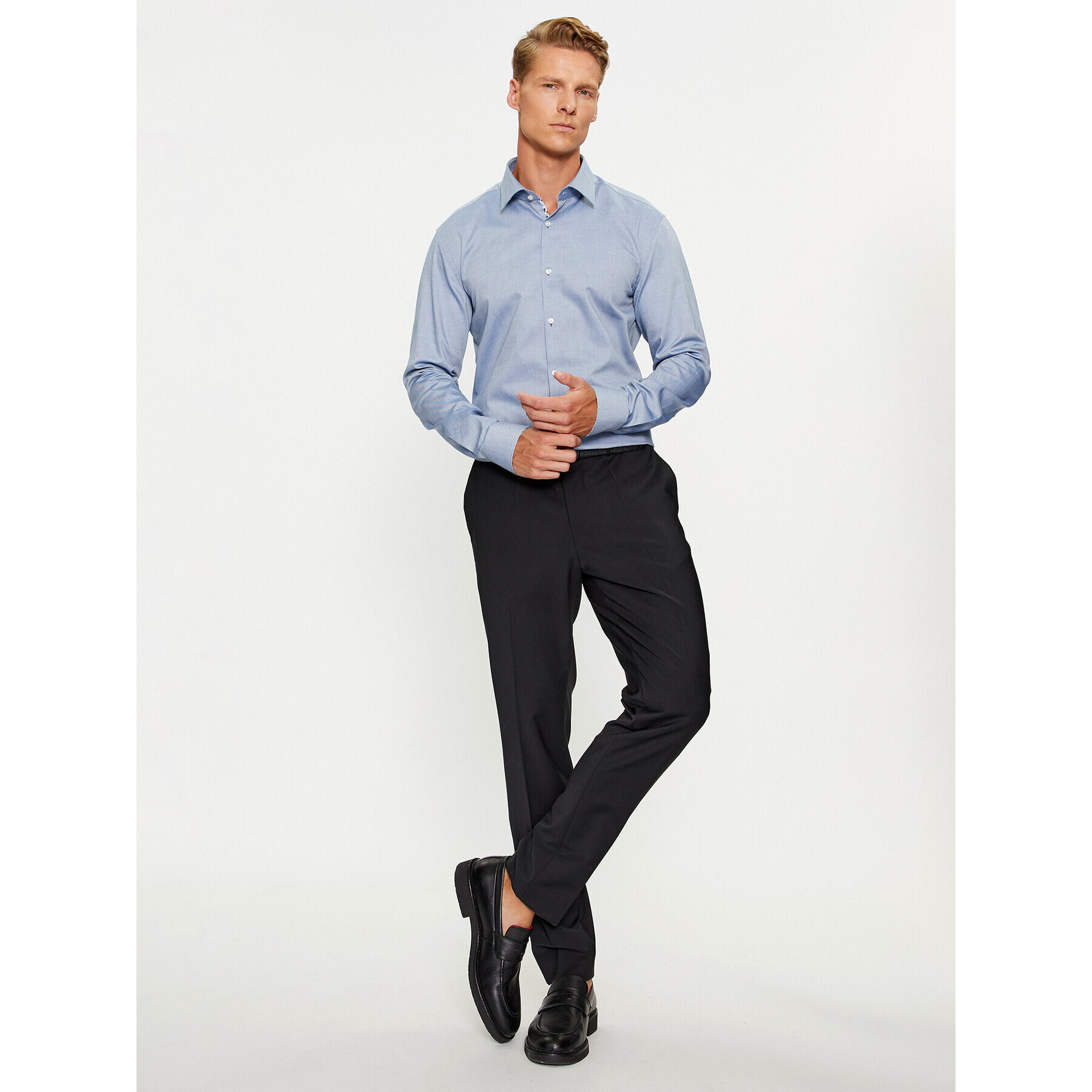 Hugo Риза 50494500 Син Slim Fit - Pepit.bg